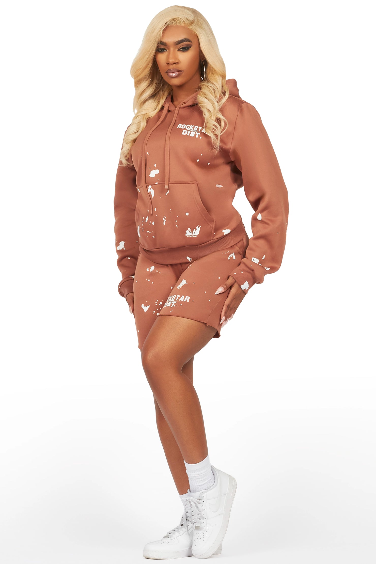 Just Between Us Mocha Short Set