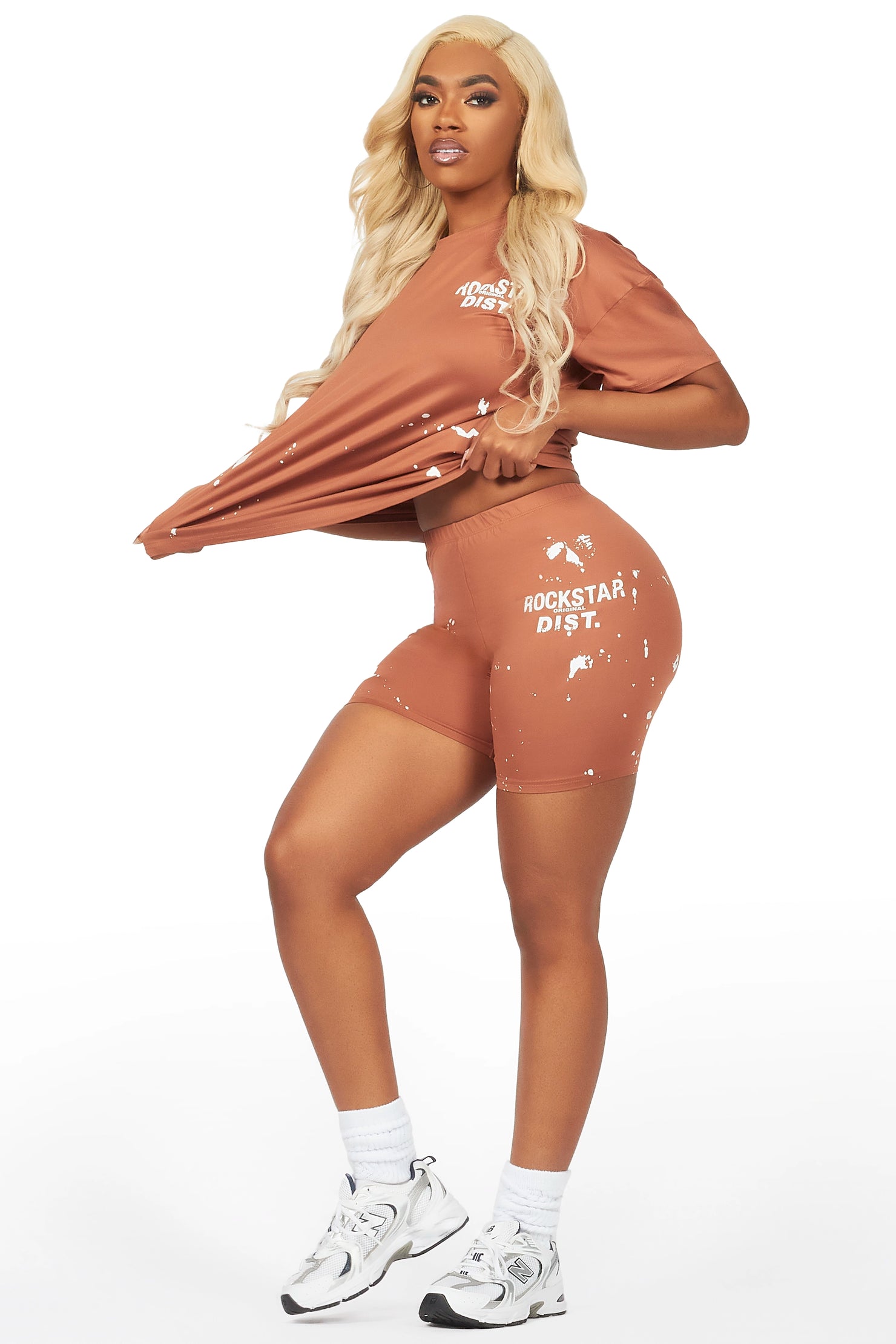 Living For It Mocha Bike Short Set