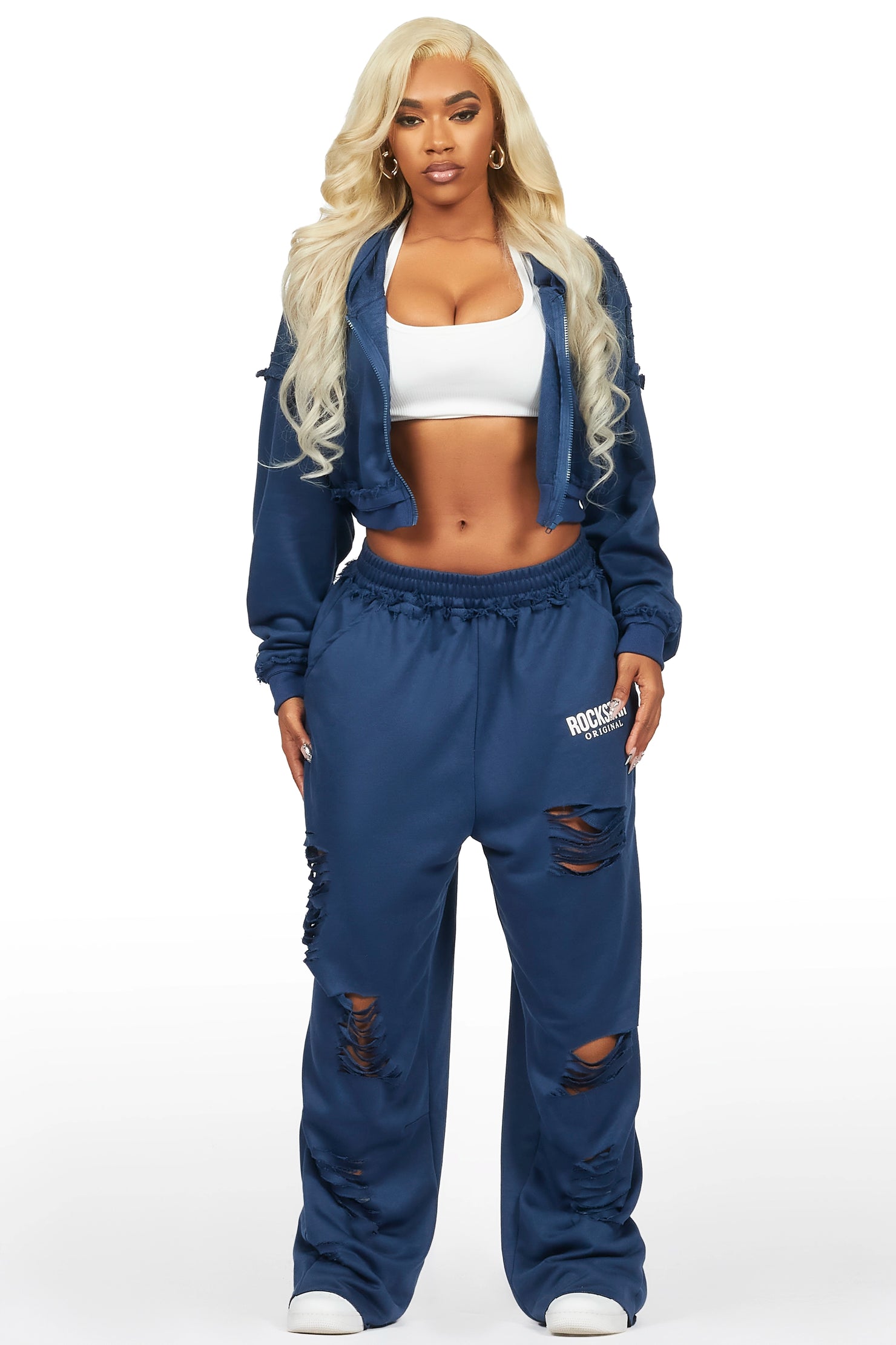 Corrina Navy French Terry Oversized Trackset