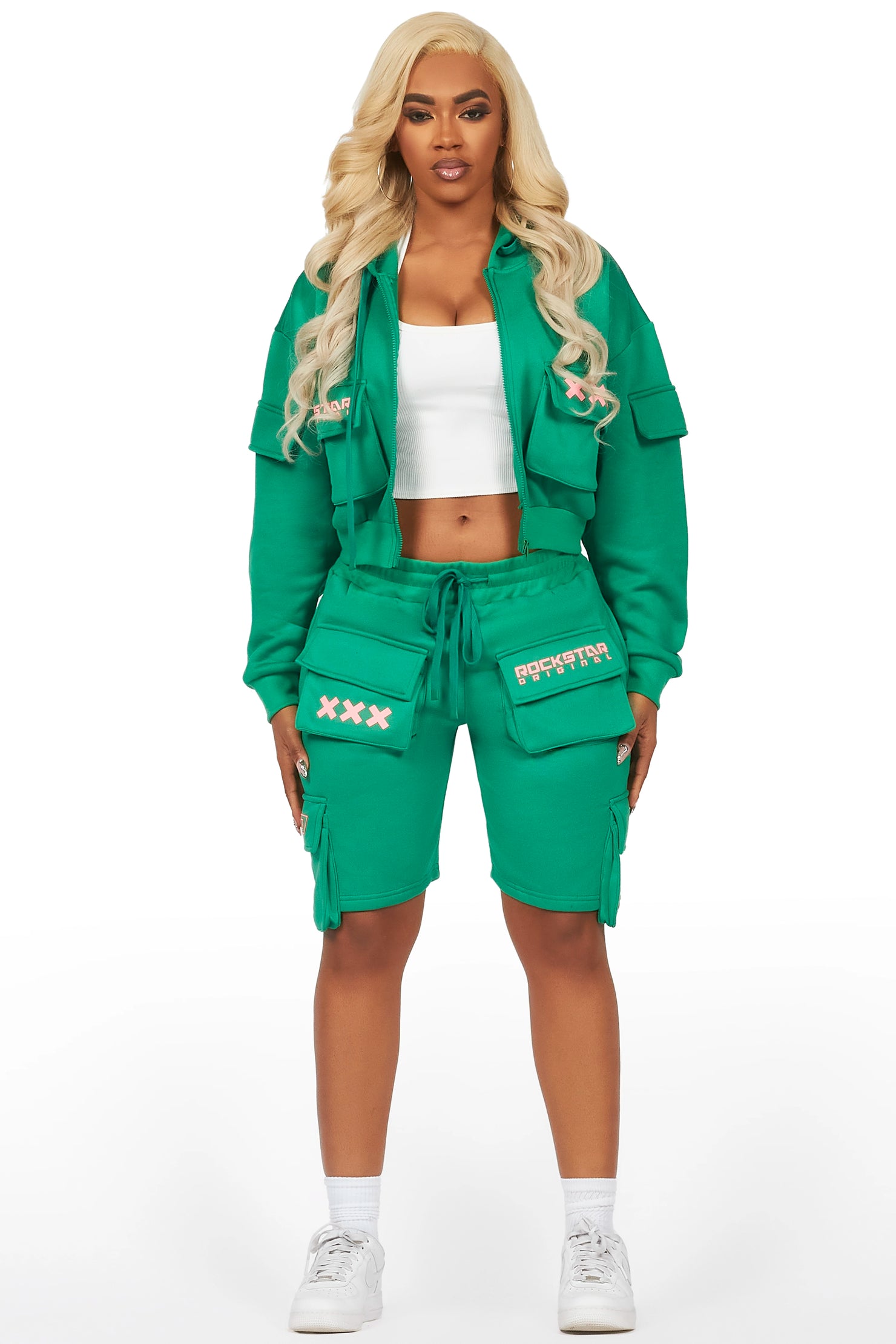 Natanya Green Cargo Short Set