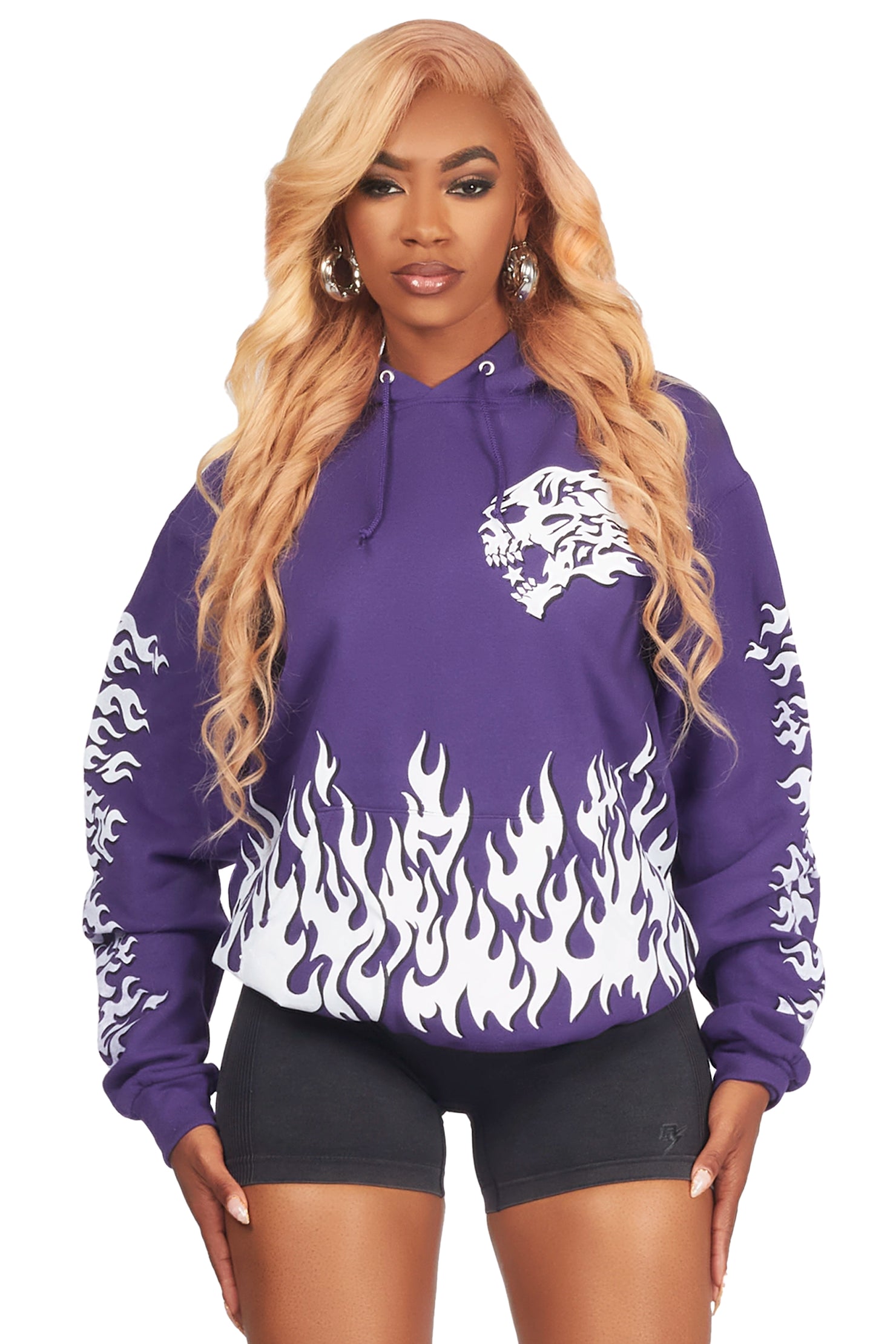 Karin Purple/Black Short Set