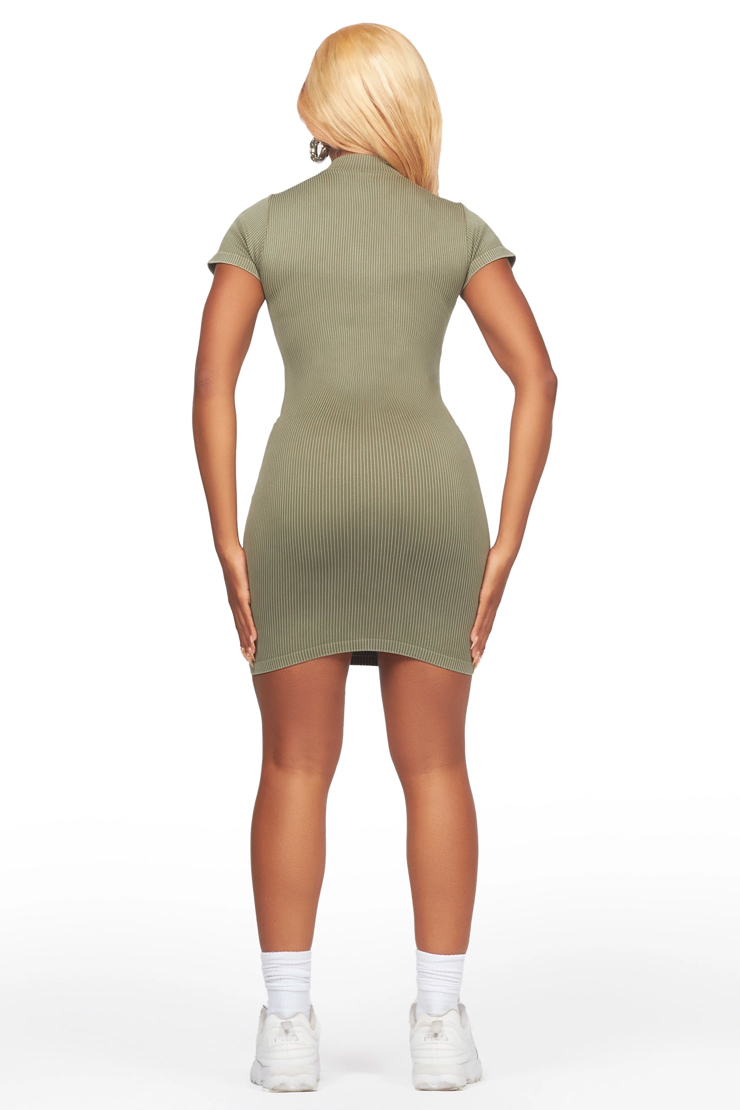 Kawazi Olive Mini Dress