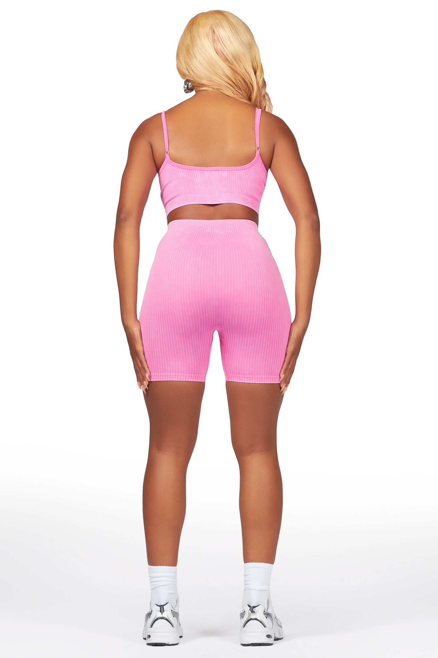 Sharifa Pink Active Short Set