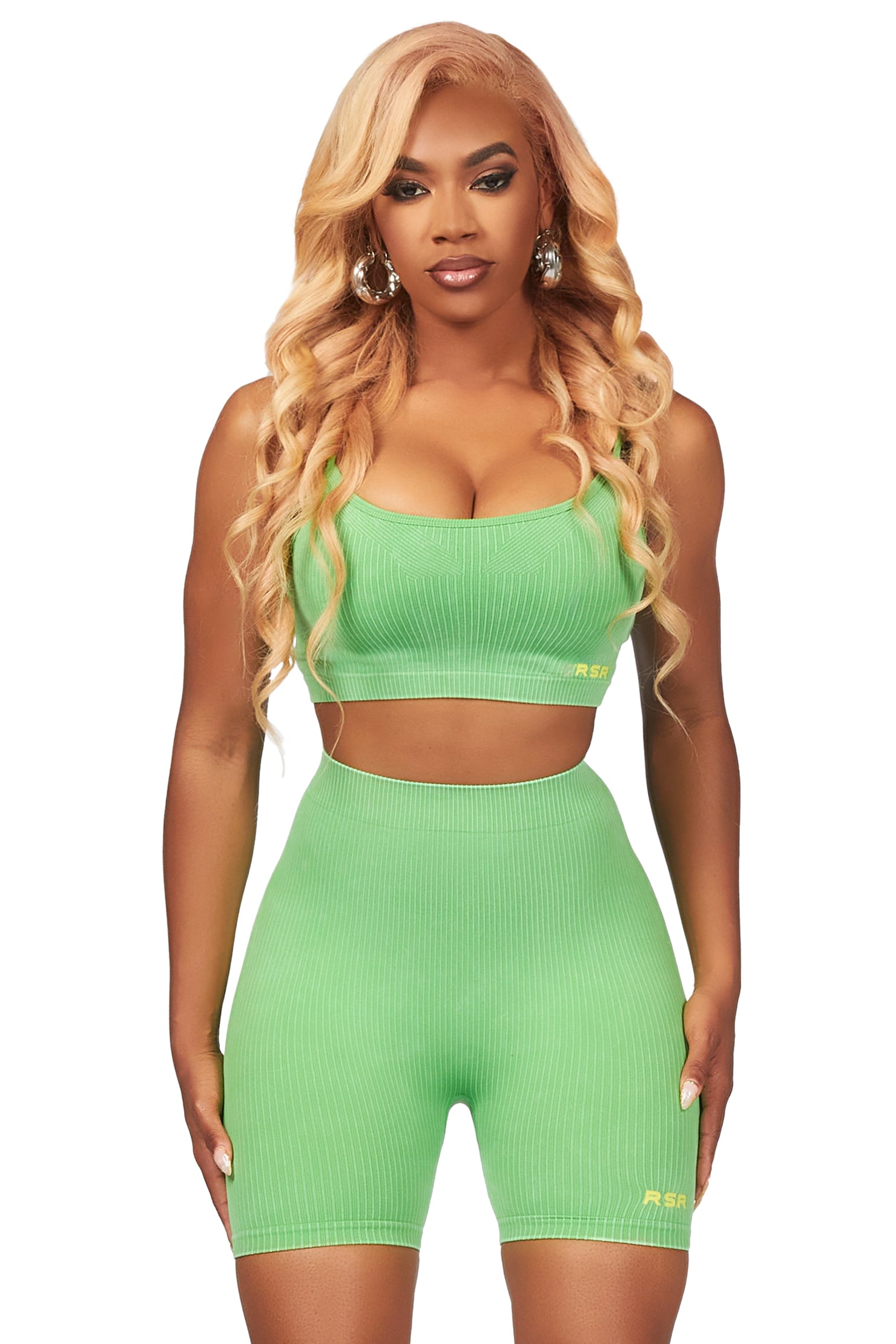 Sharifa Green Active Short Set