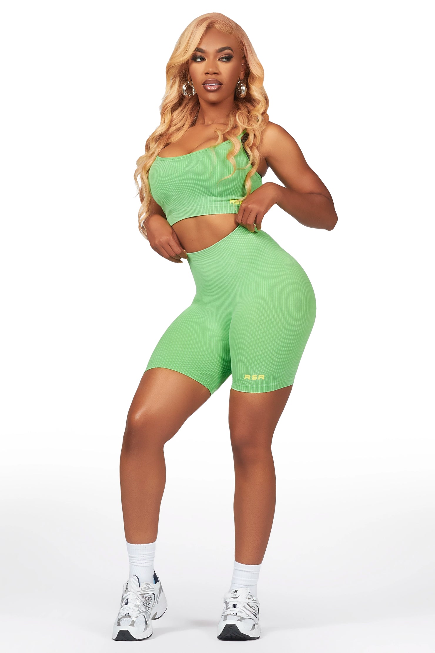Sharifa Green Active Short Set