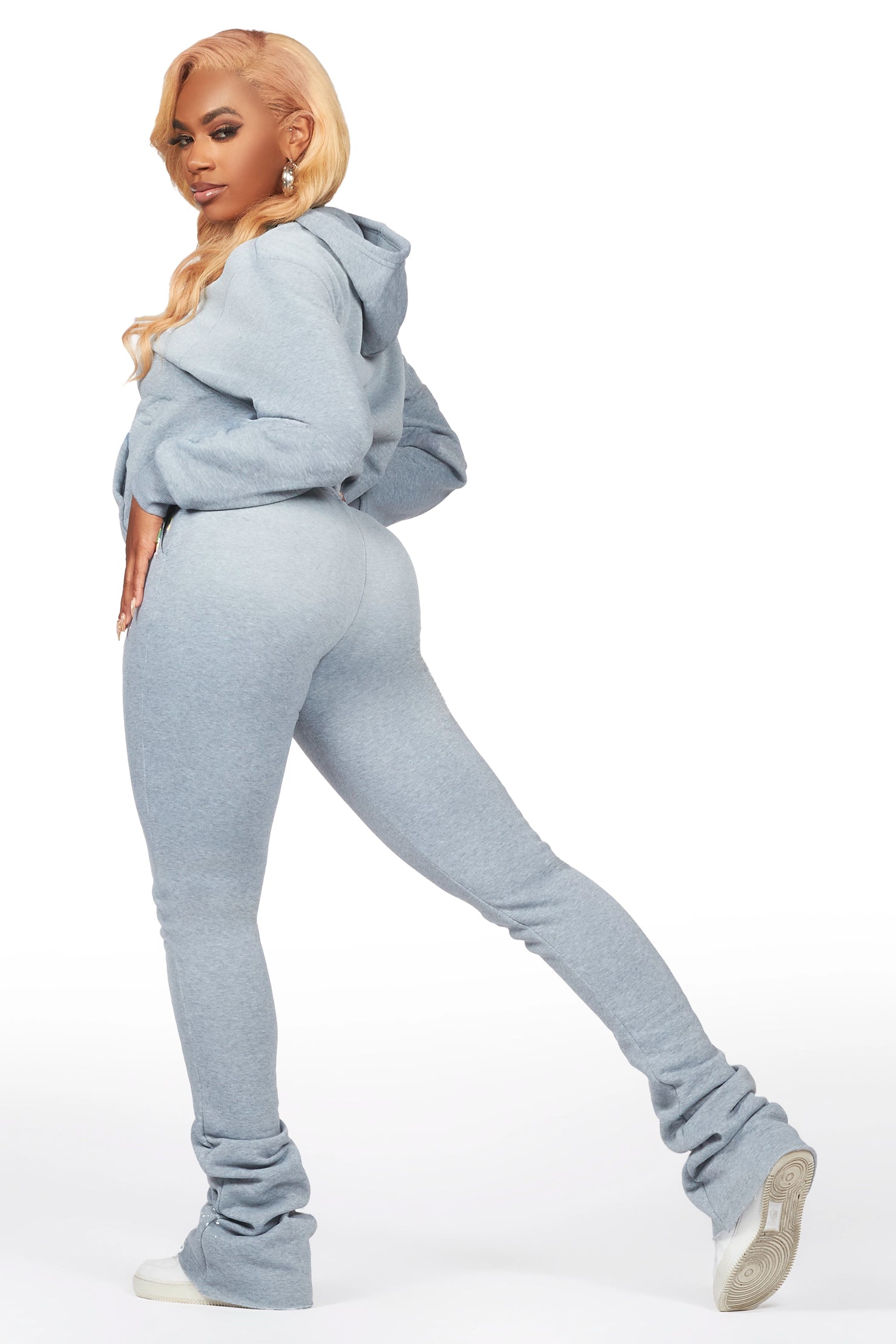 Nevaeh Heather Grey Super Stacked Trackset