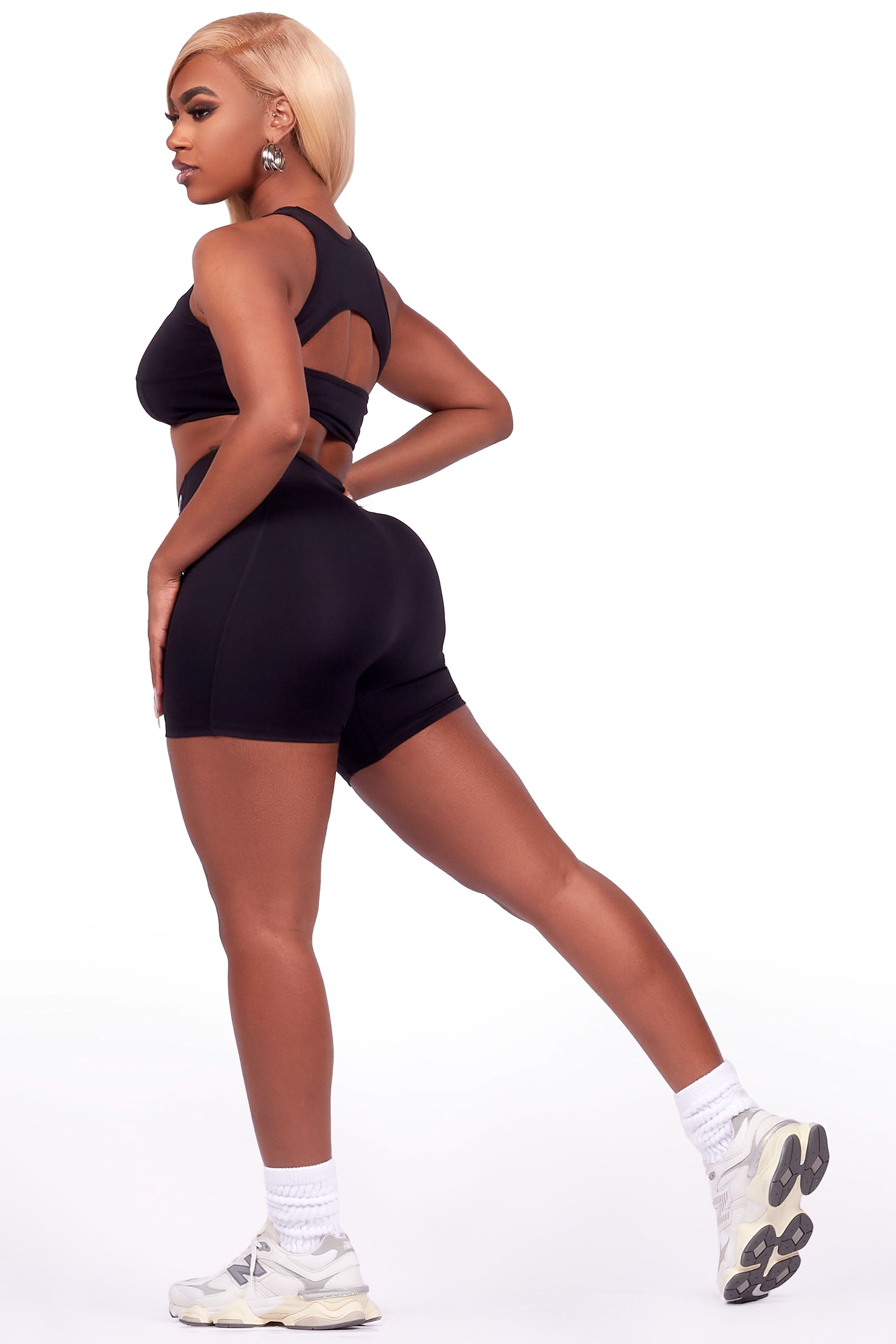 Teonka Black Bike Short Set