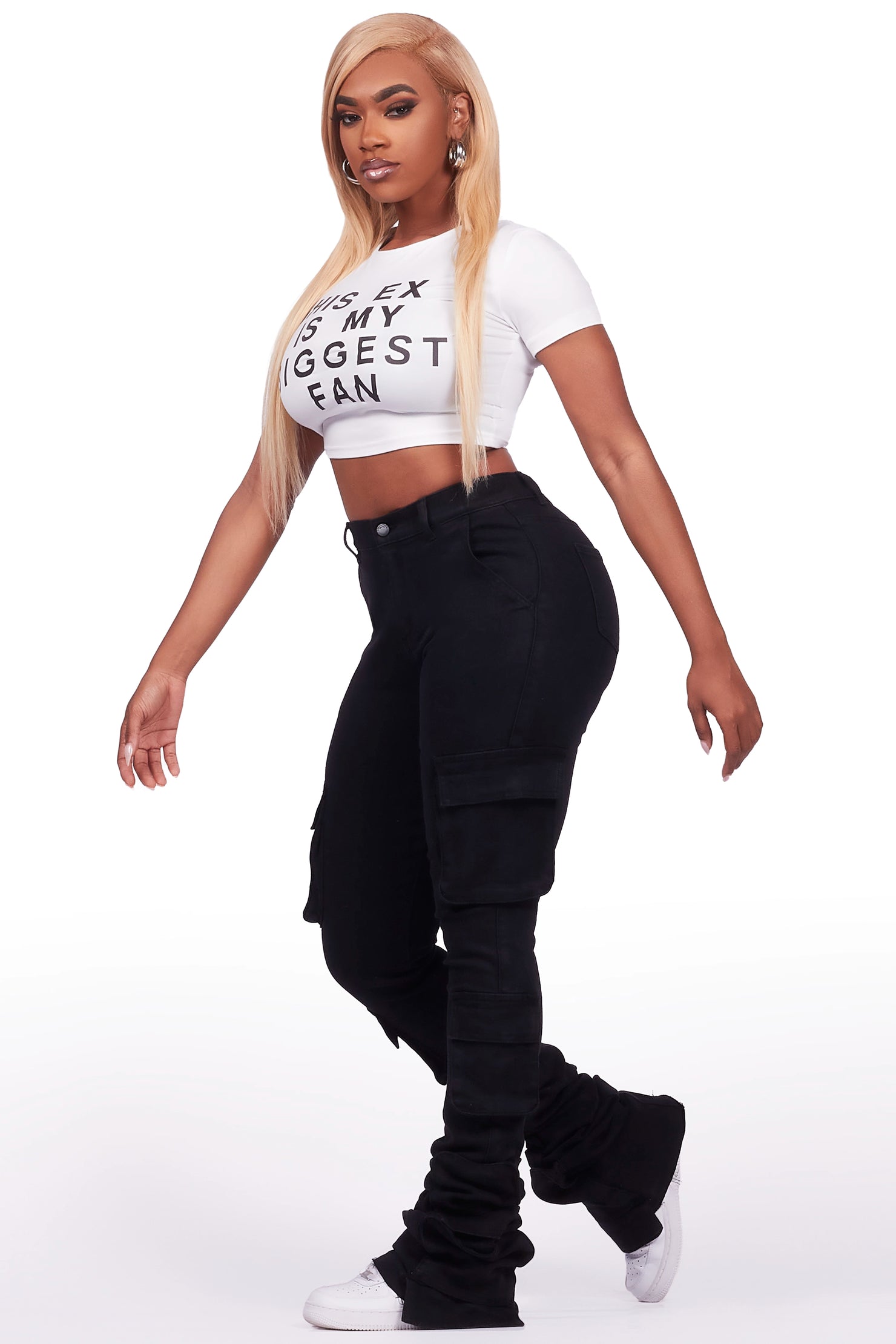 Tyronia White Crop T-Shirt