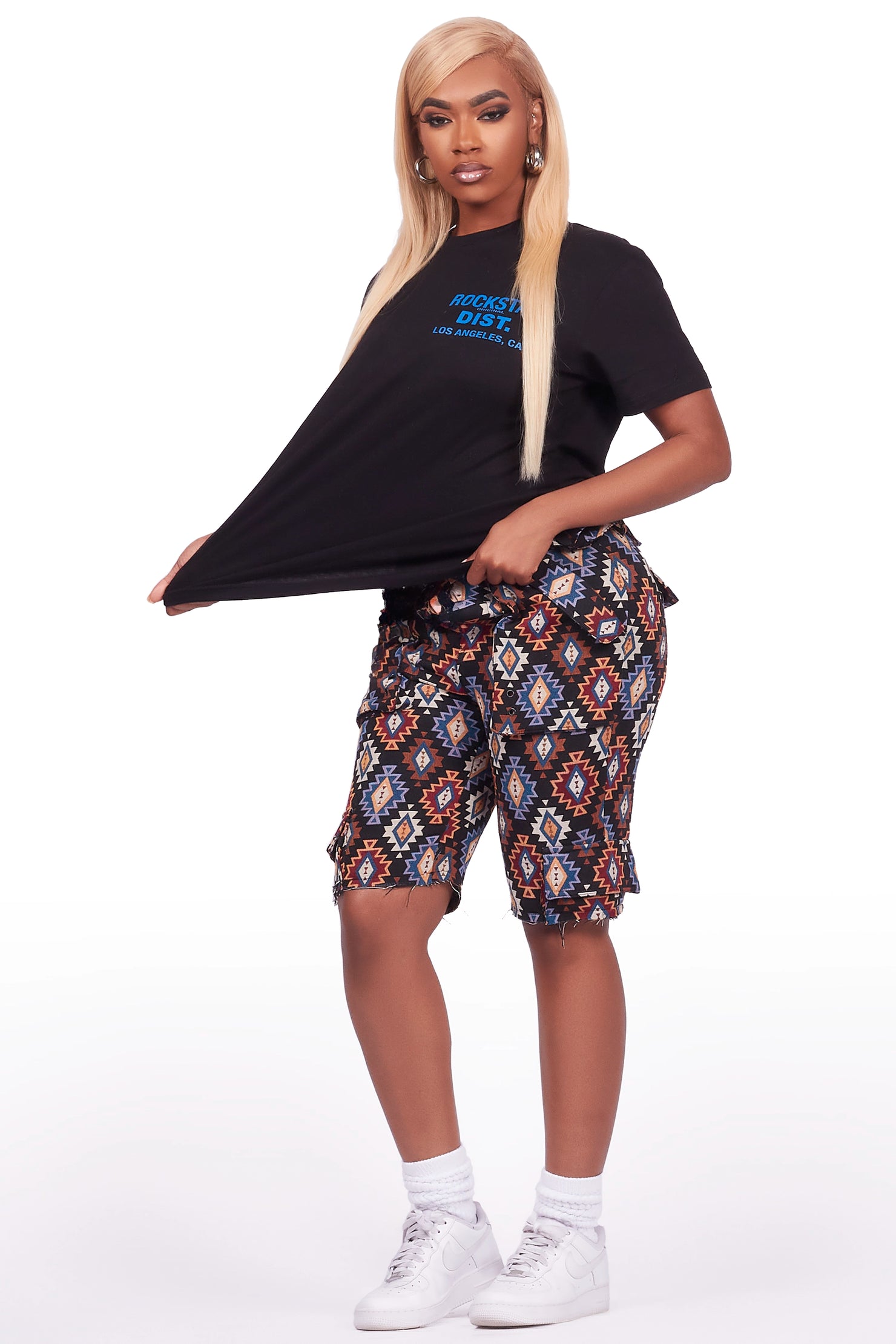 Andraila Black T-Shirt Short Set