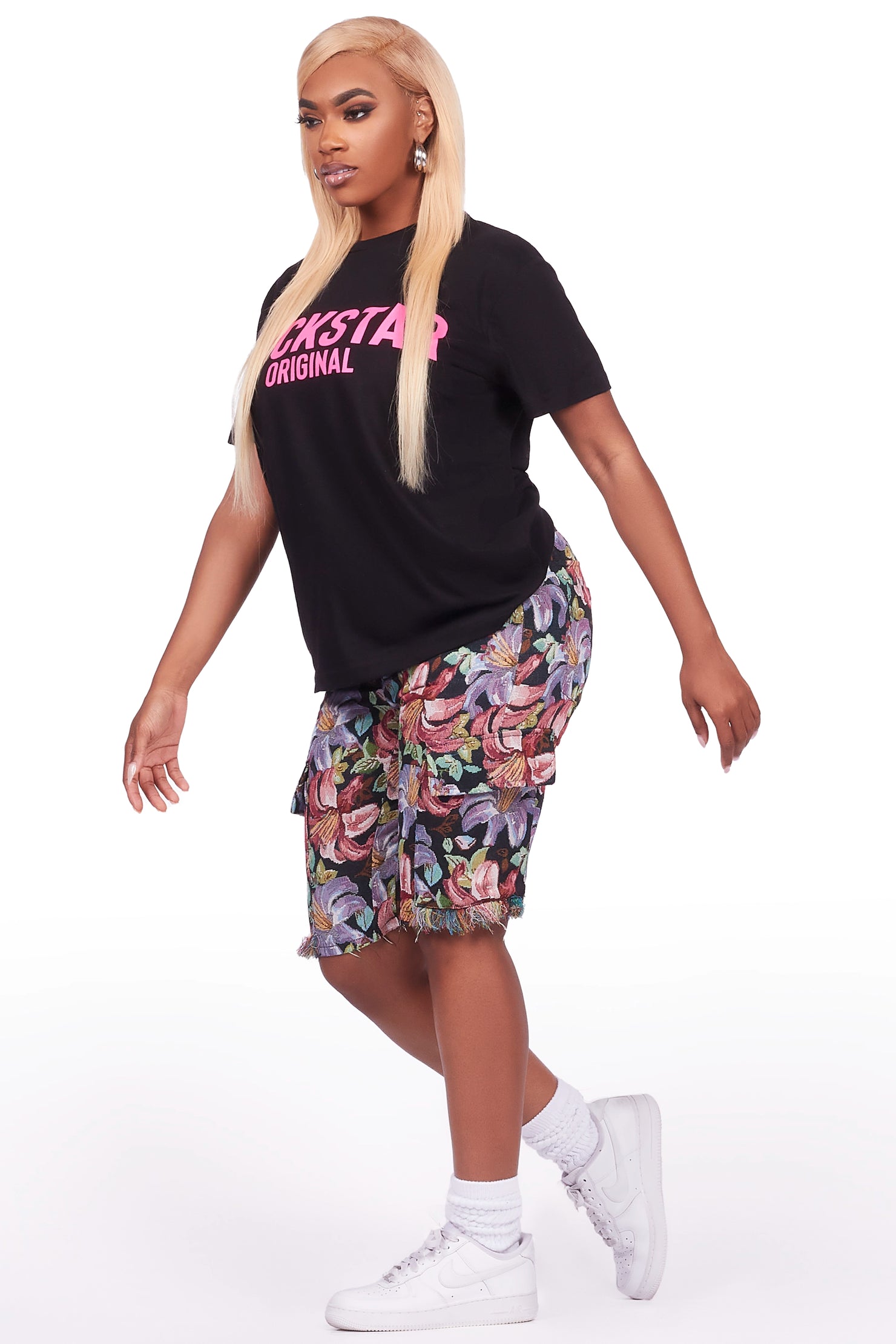 Tykima Black T-Shirt Short Set