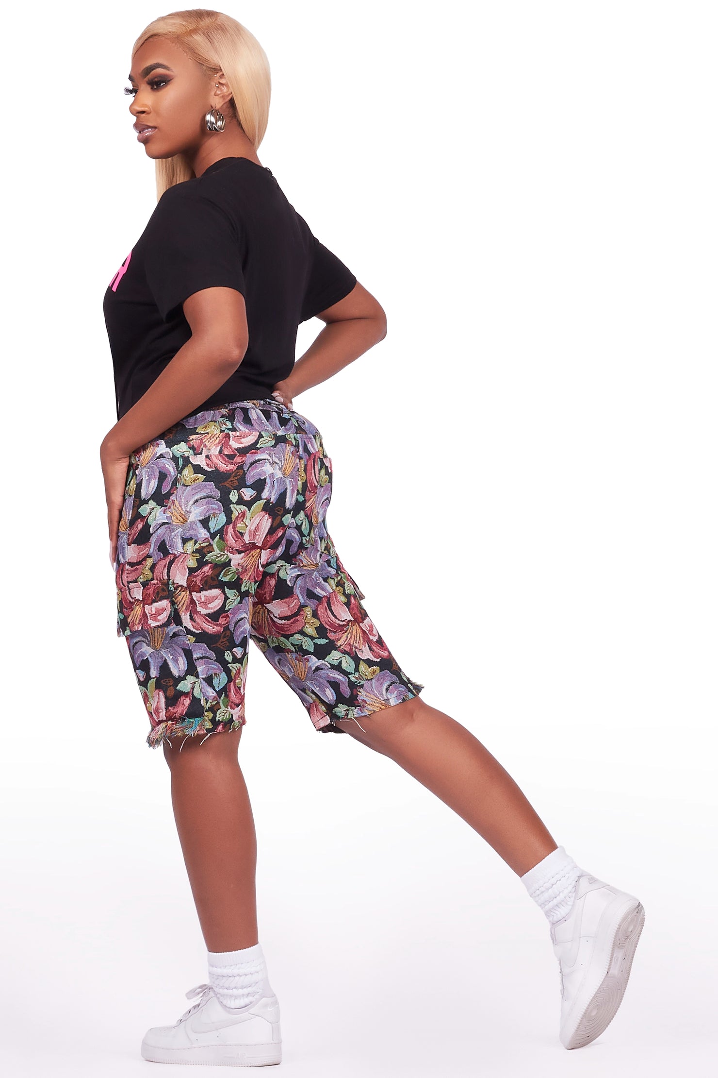 Tykima Black T-Shirt Short Set