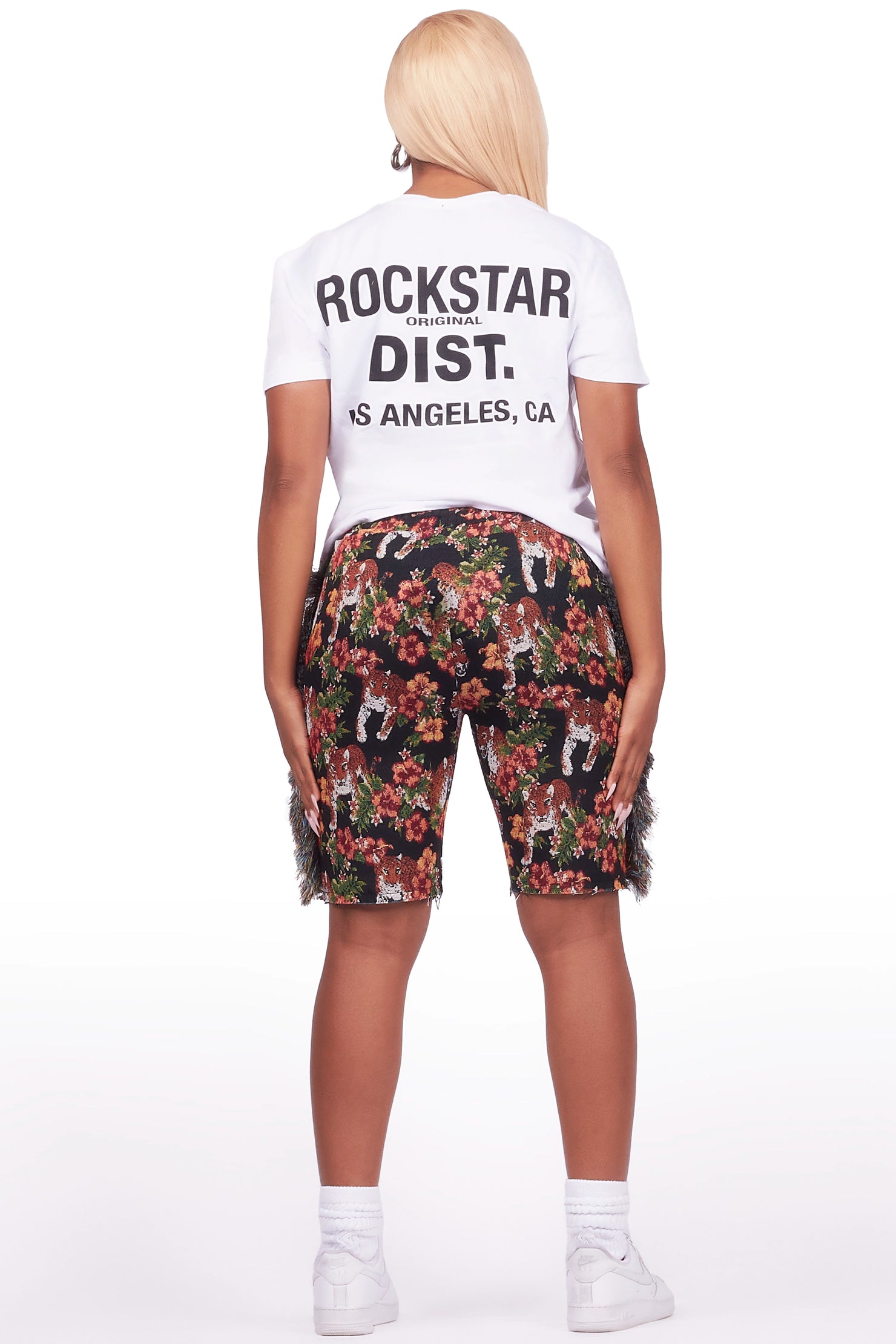 Alexsia White/Black T-Shirt Short Set