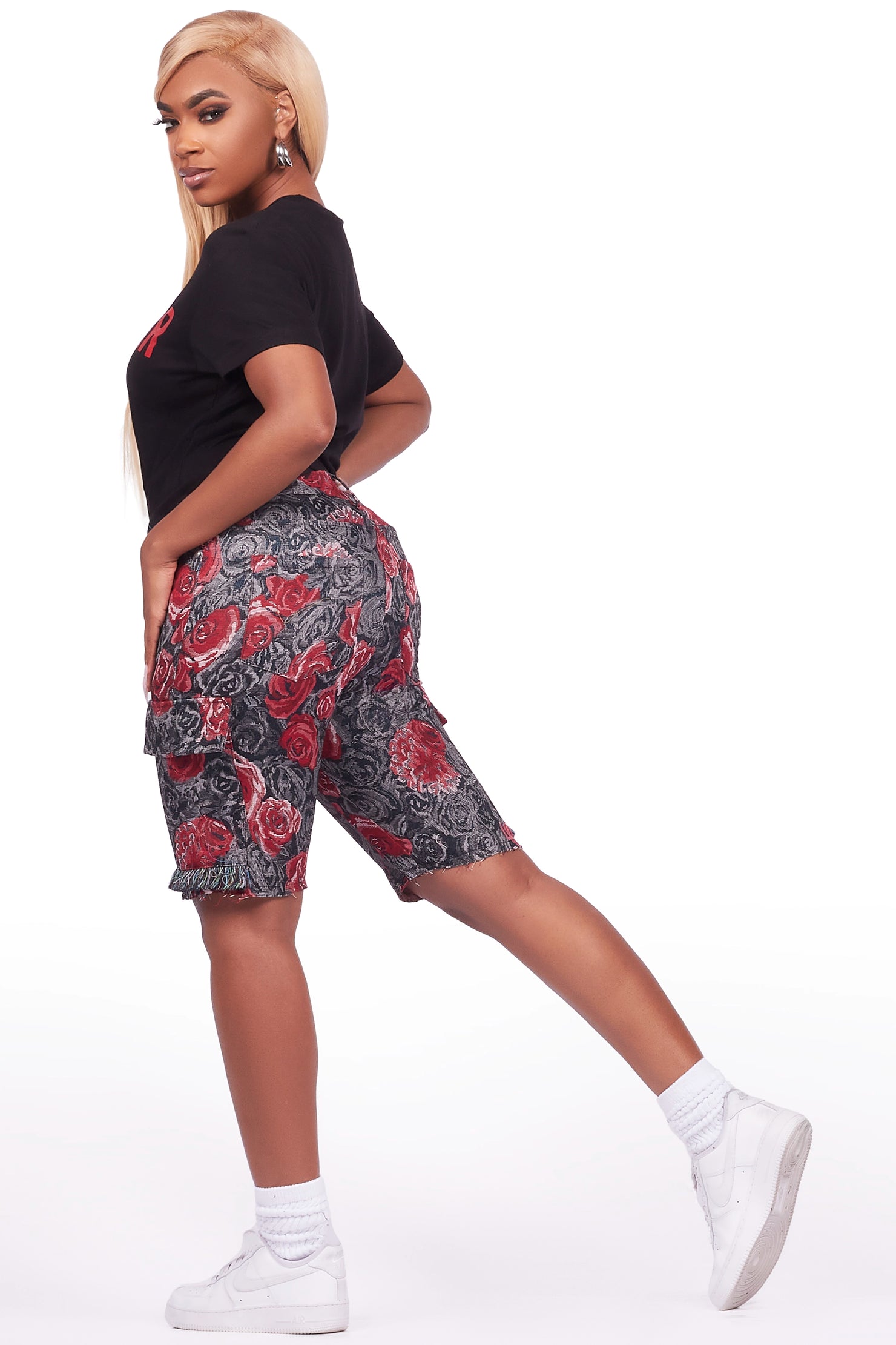 Darresha Black T-Shirt Short Set