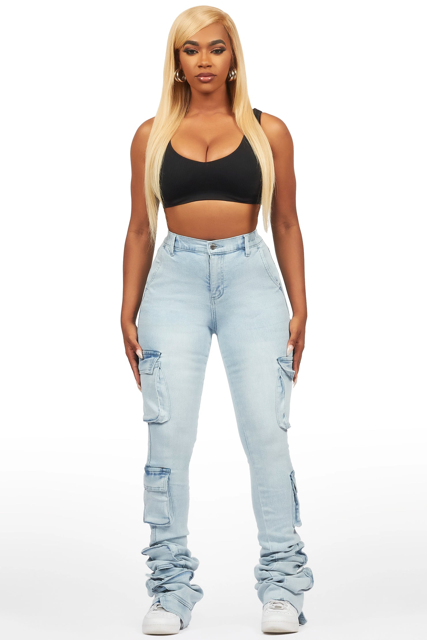 Phoebe Light Wash Super Stacked Jean