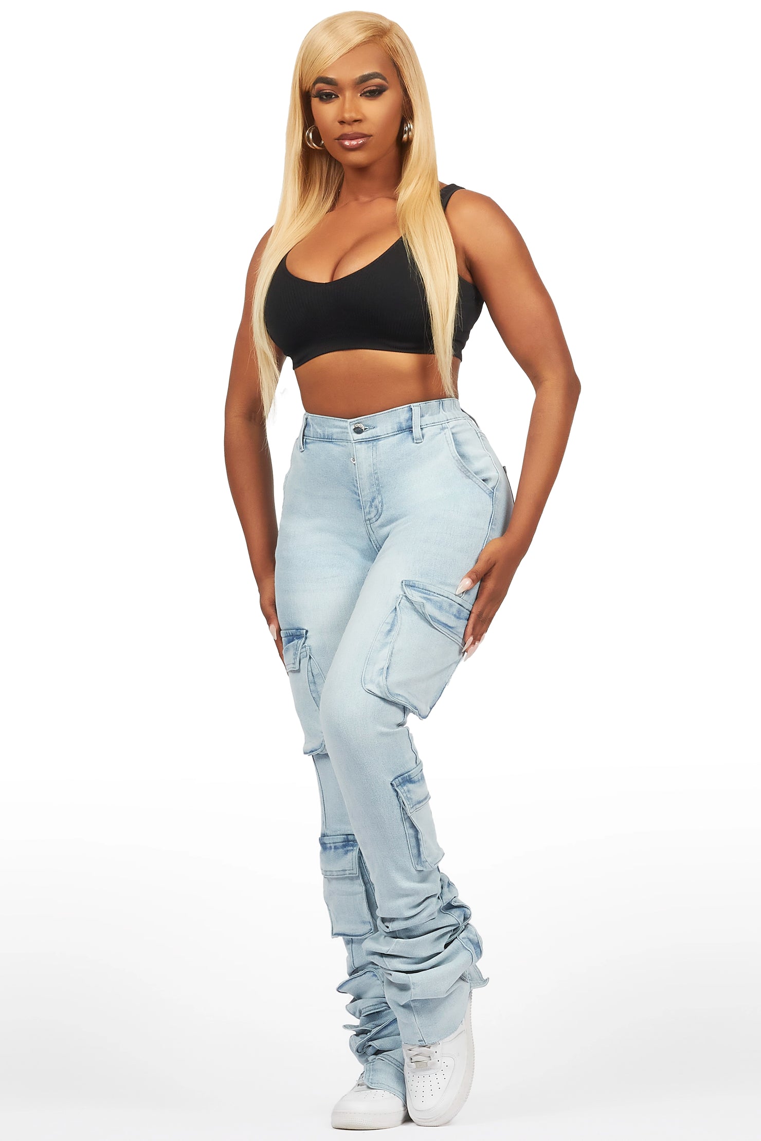 Phoebe Light Wash Super Stacked Jean