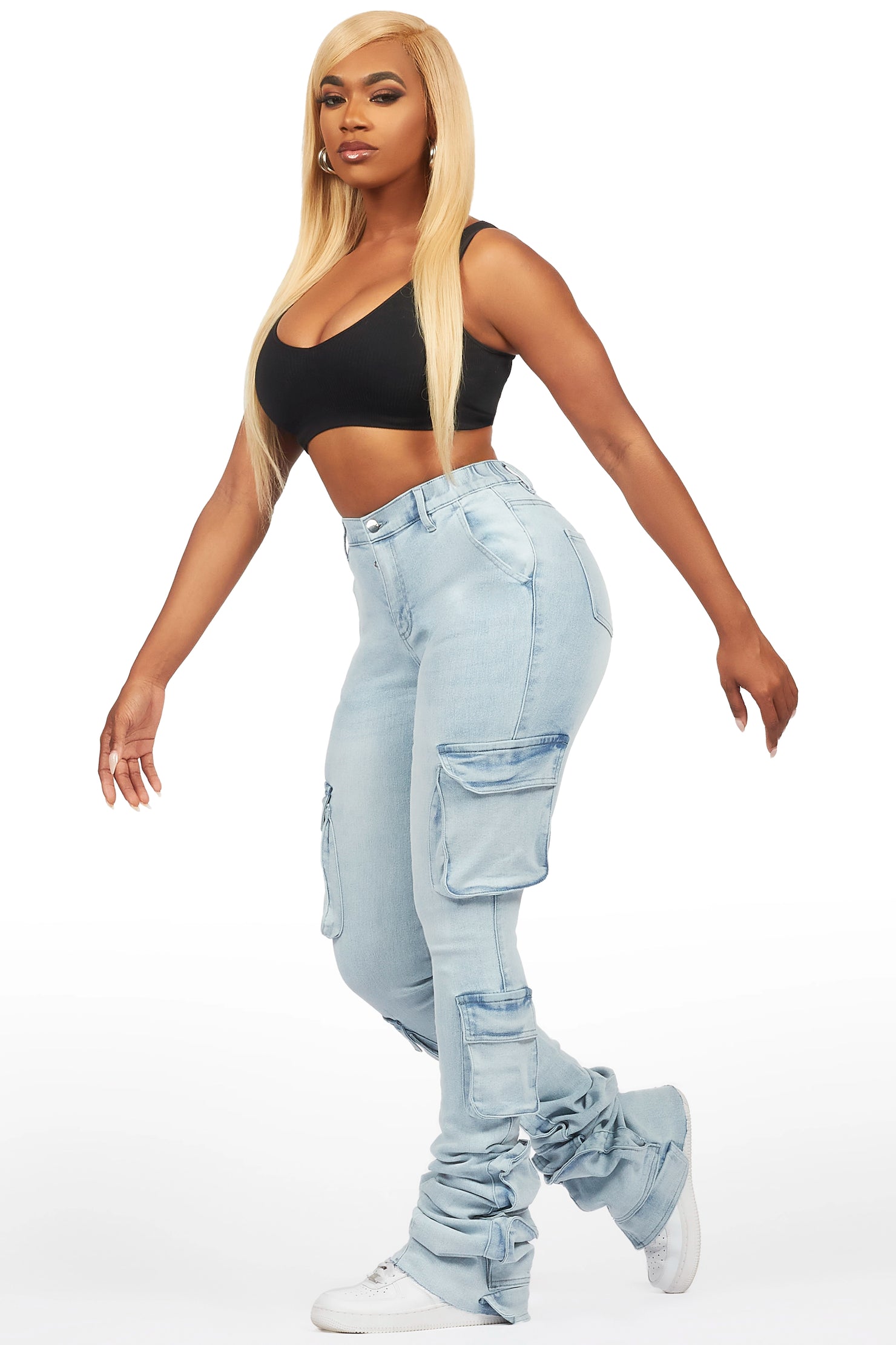 Phoebe Light Wash Super Stacked Jean