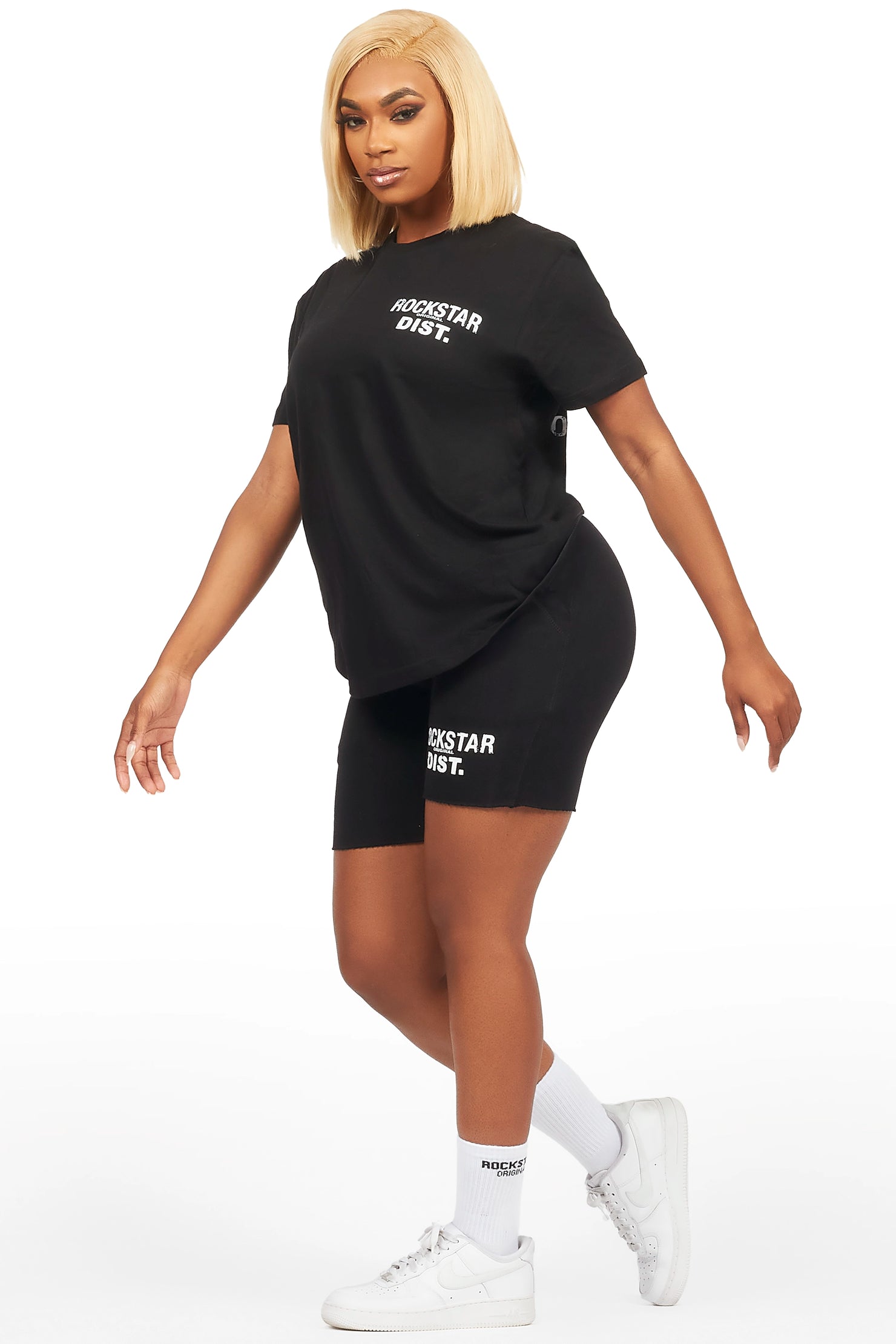 Ernia Black T-Shirt Short Set