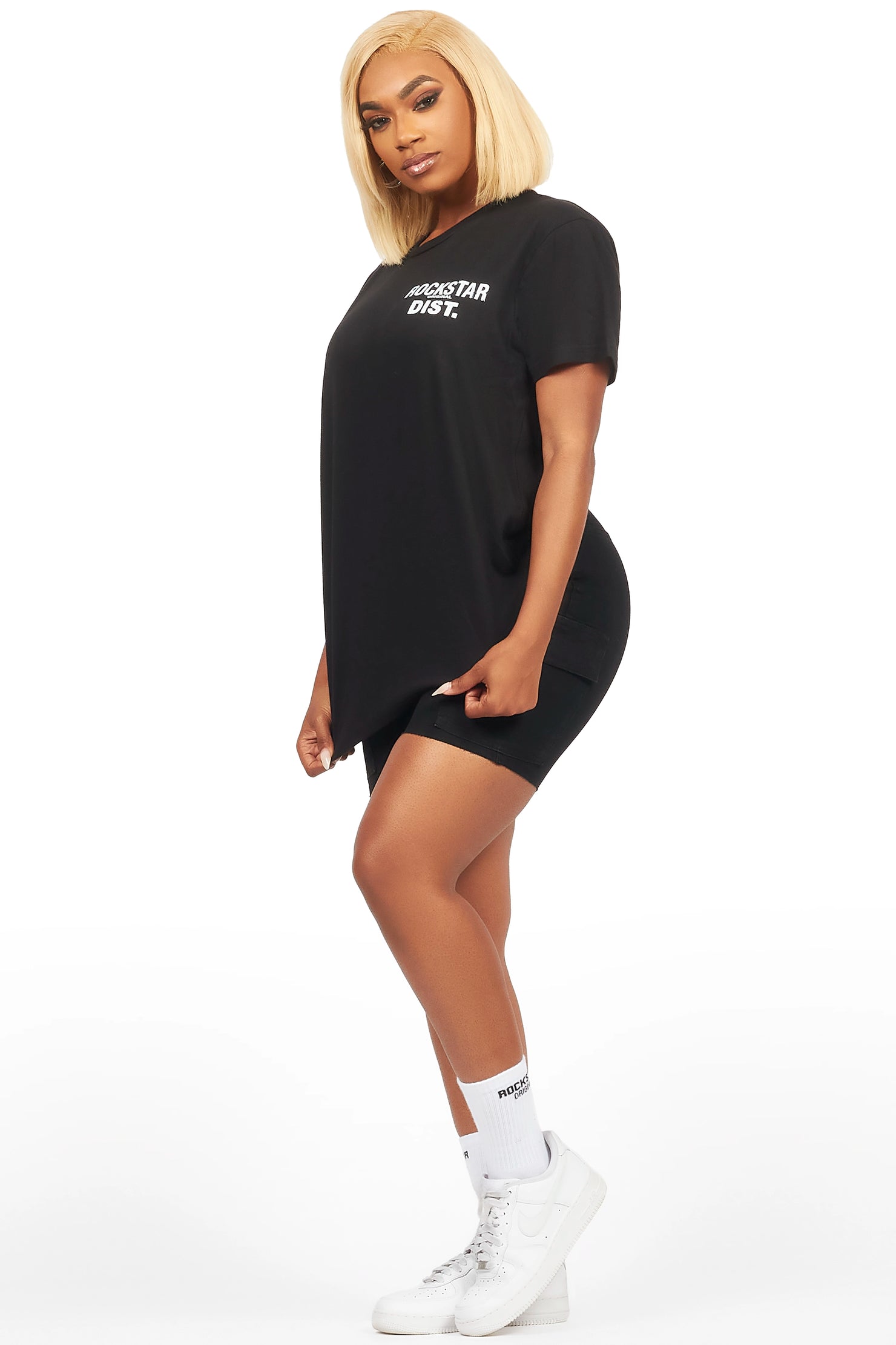 Jakeyia Black Denim Short Set