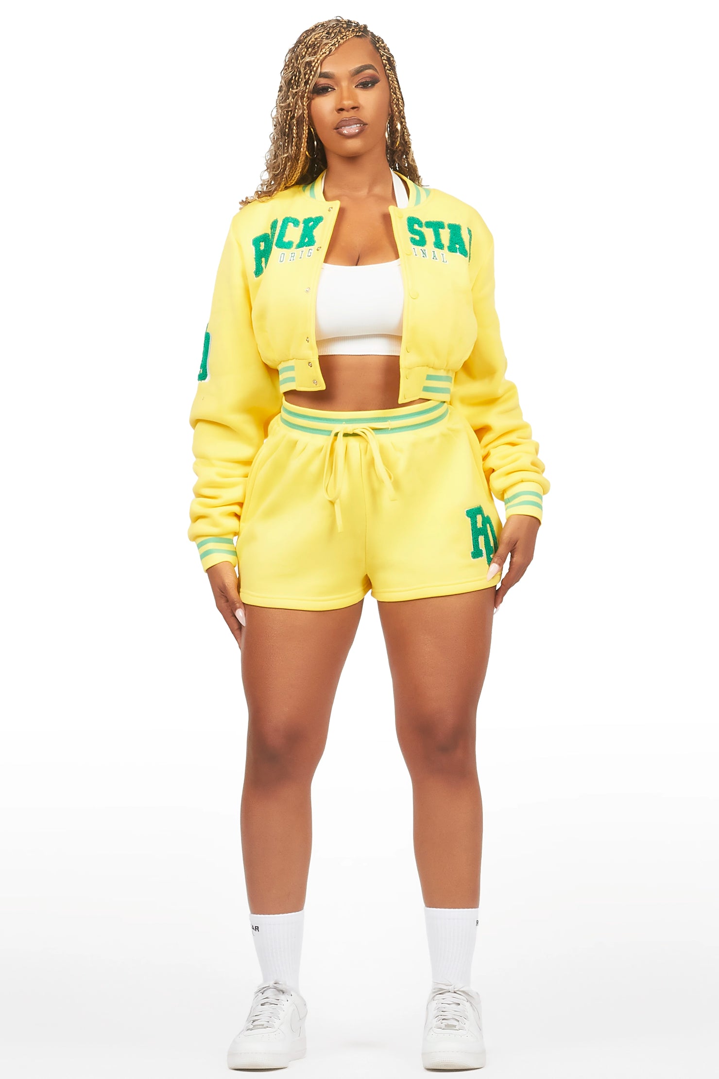 Esmeralda Yellow Varsity Short Set