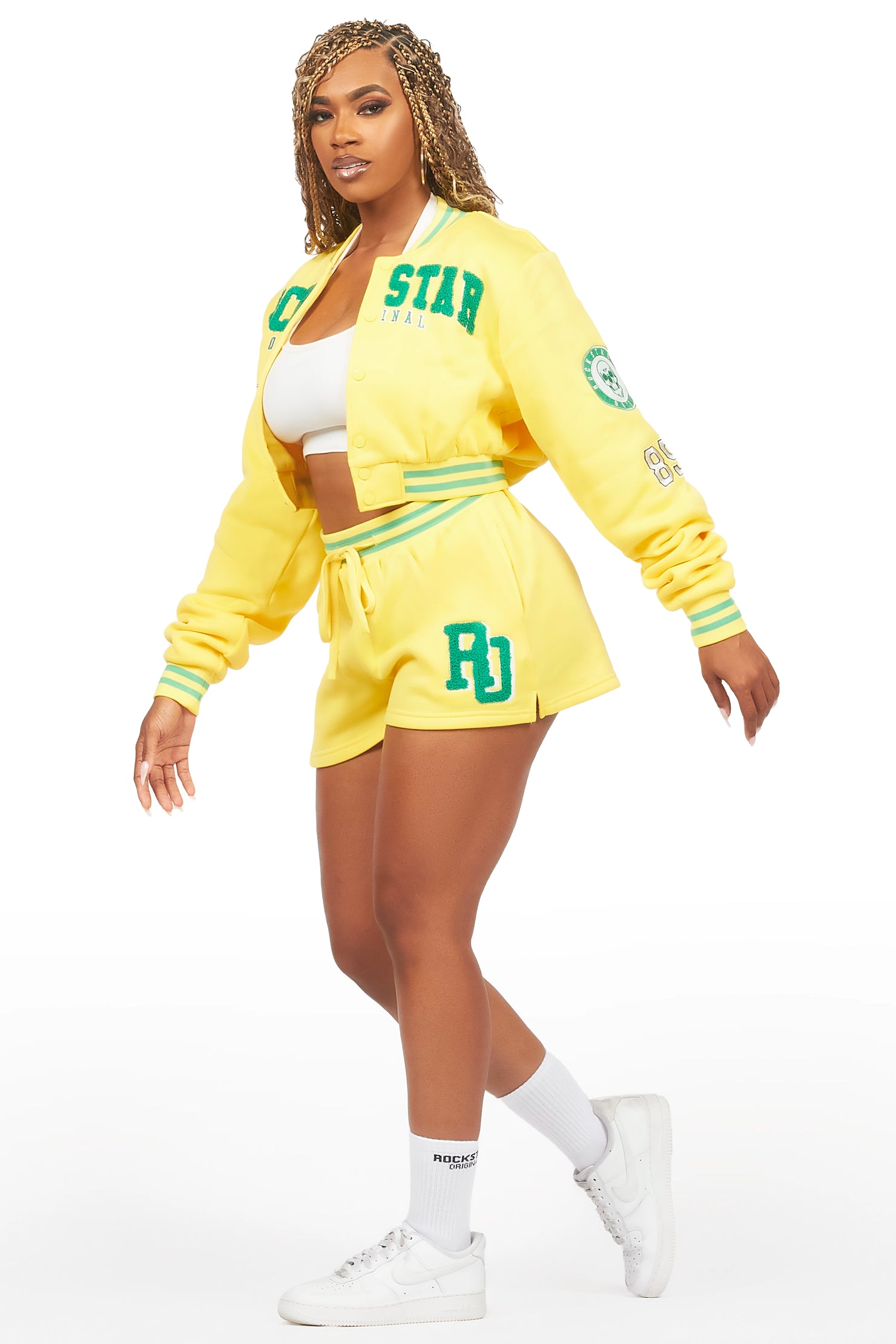 Esmeralda Yellow Varsity Short Set