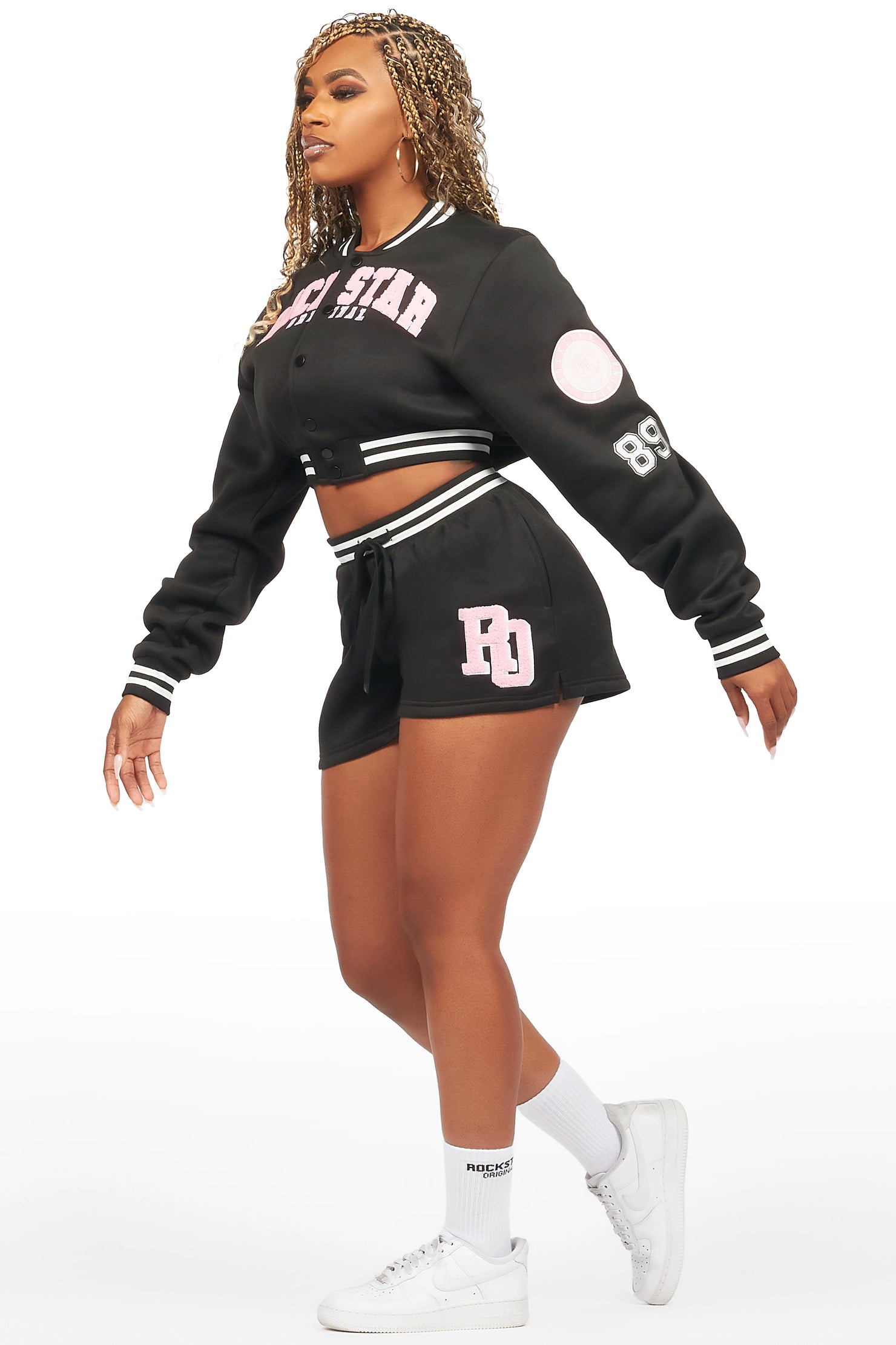 Esmeralda Black Varsity Short Set