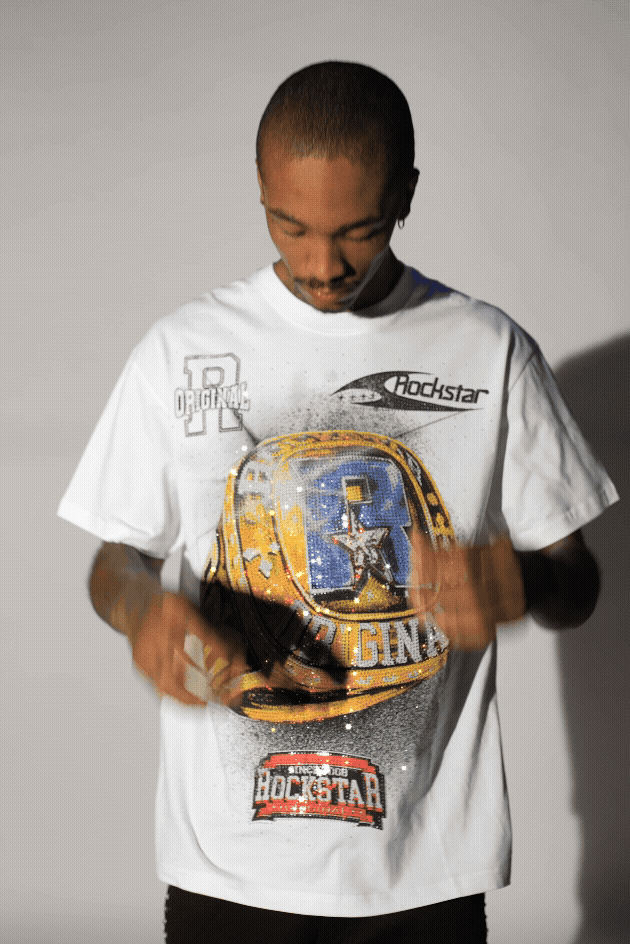 Champ White Graphic Rhinestone T-Shirt