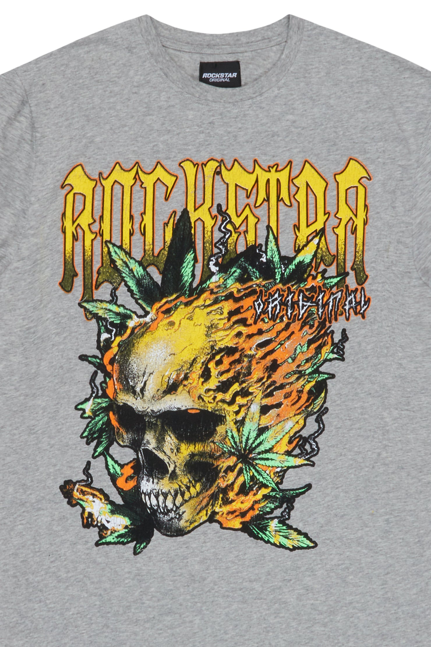 Manitol Grey Graphic T-Shirt