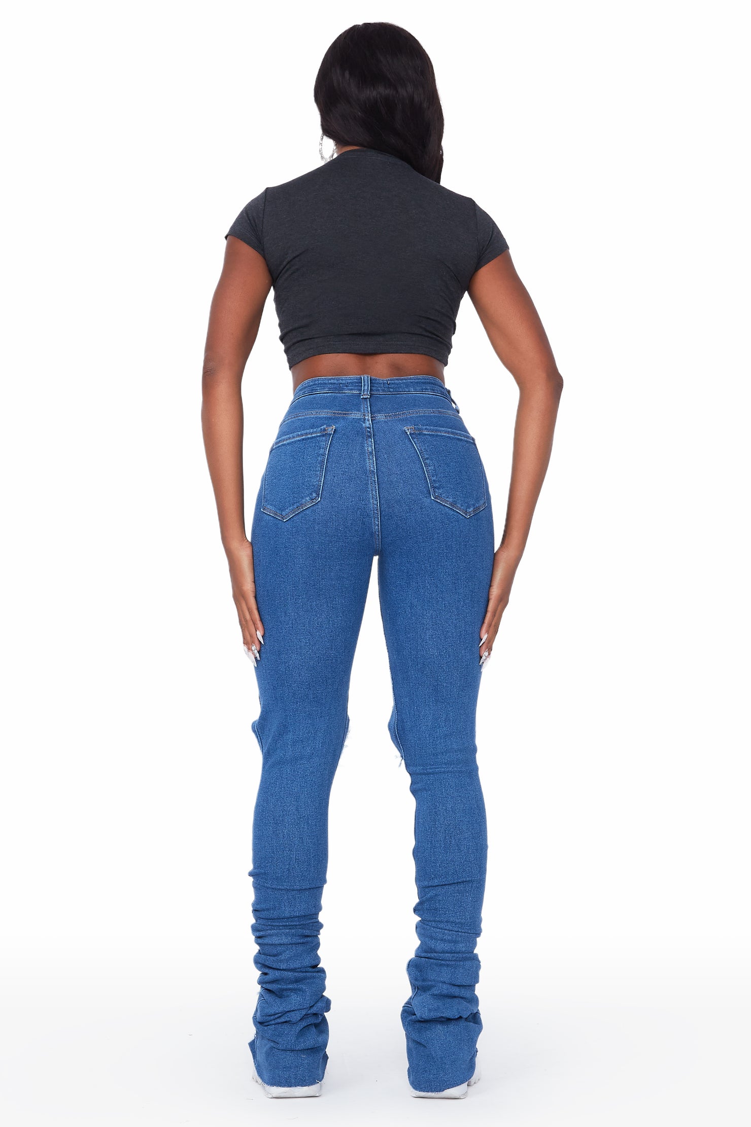 Marely Medium Wash Super Stacked Jean