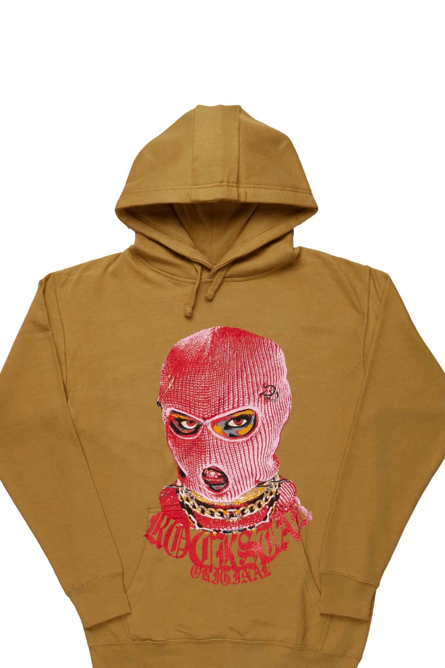 Murdra Beige Graphic Hoodie