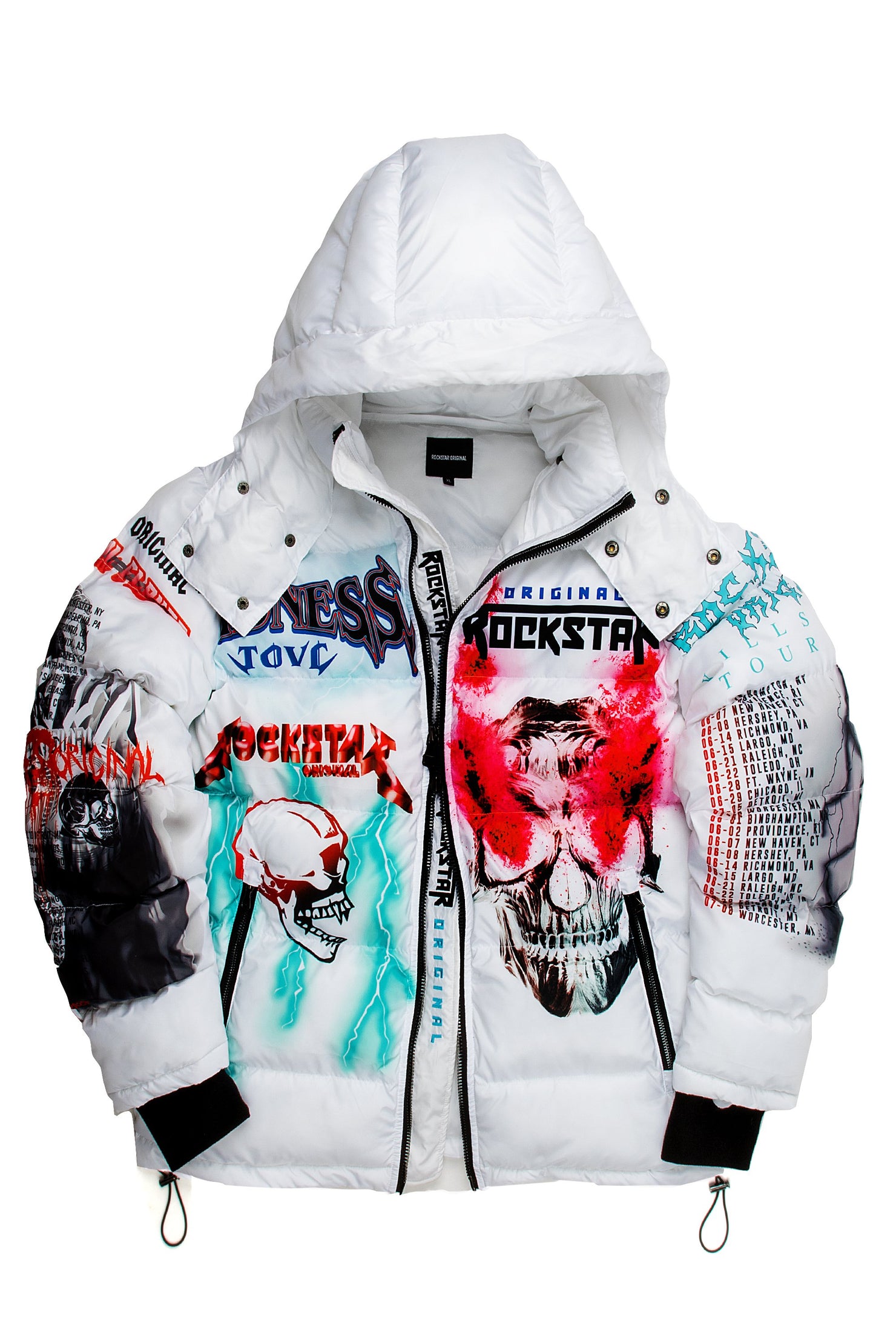 Girls Nastasia White Puffer Jacket