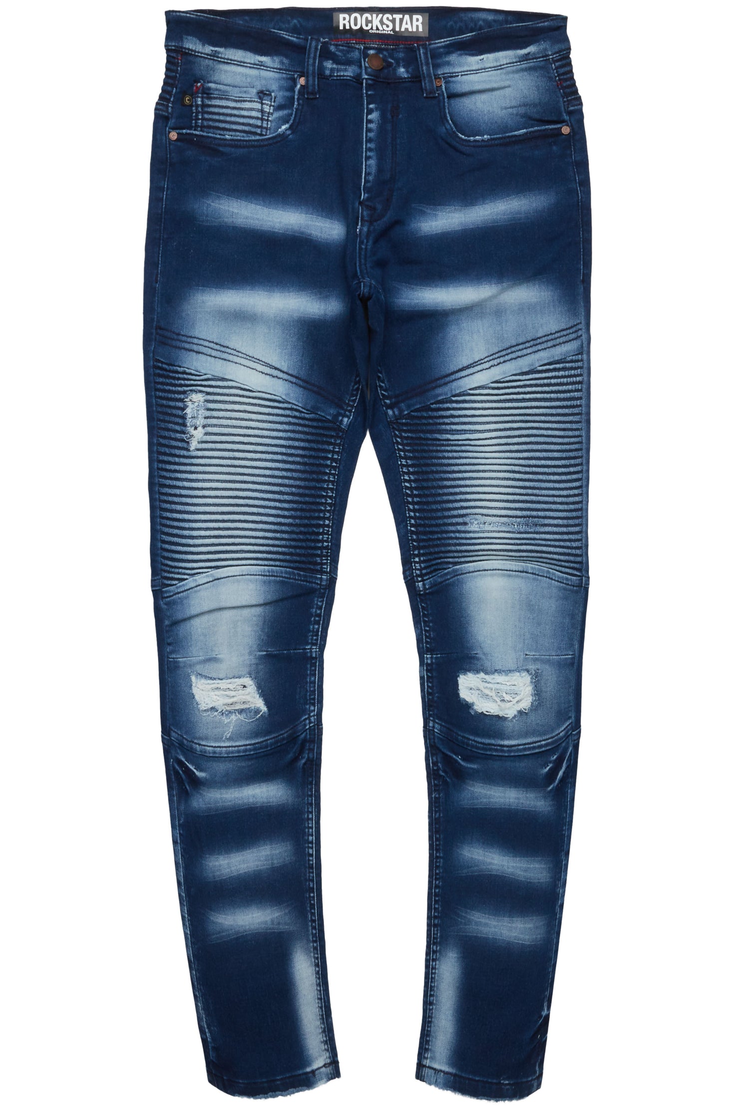 Nathaniel Blue Biker Slim Fit Jean