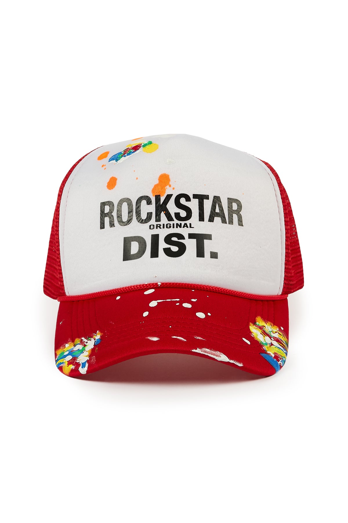 White, Blue & Red \'Preppy Rockstar\' Trucker Hat Unisex Lone Star X Brixton Trucker Hat in Red/White/Blue main image 3