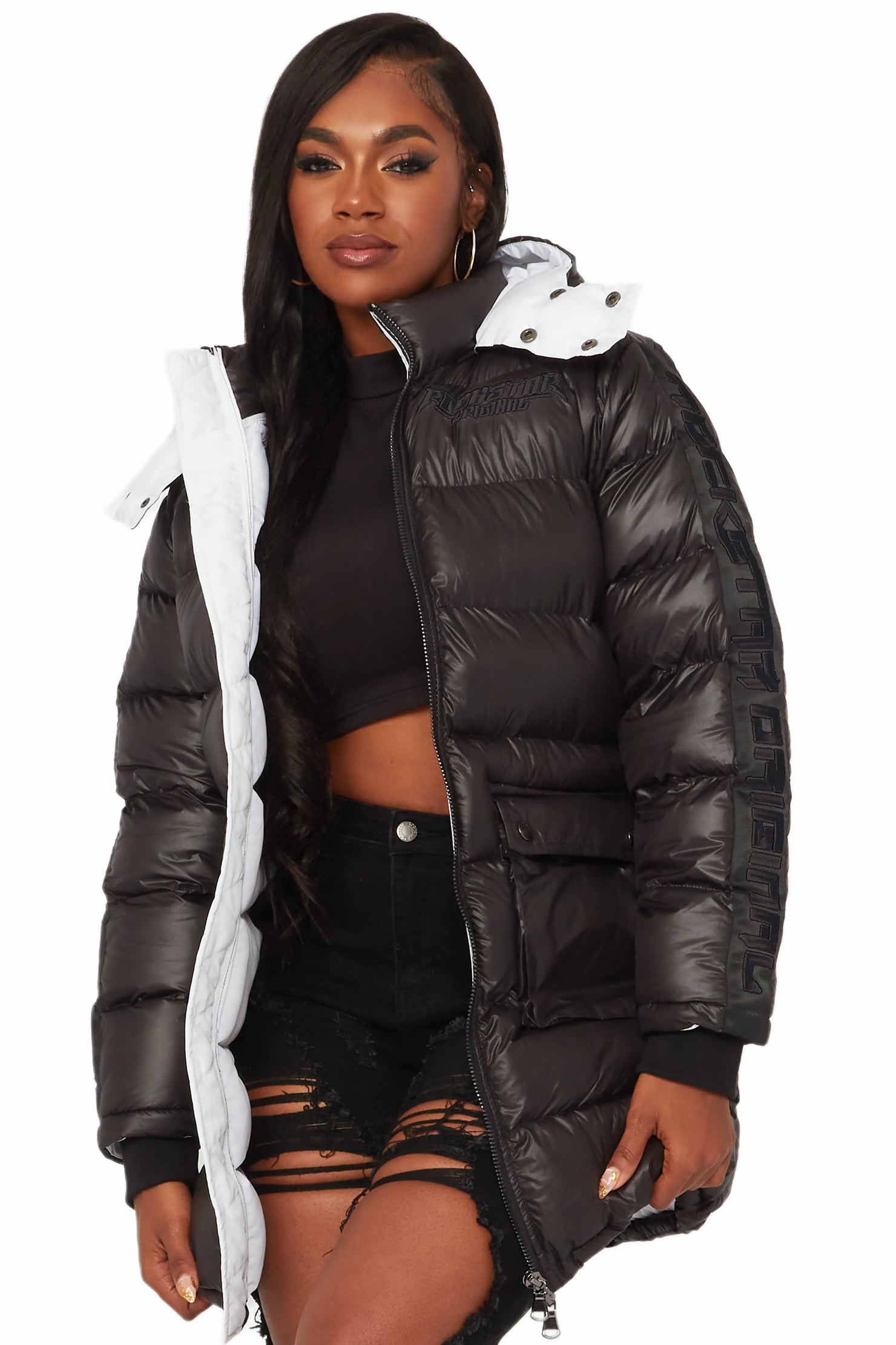 Nikita Black/Black Long Puffer Jacket