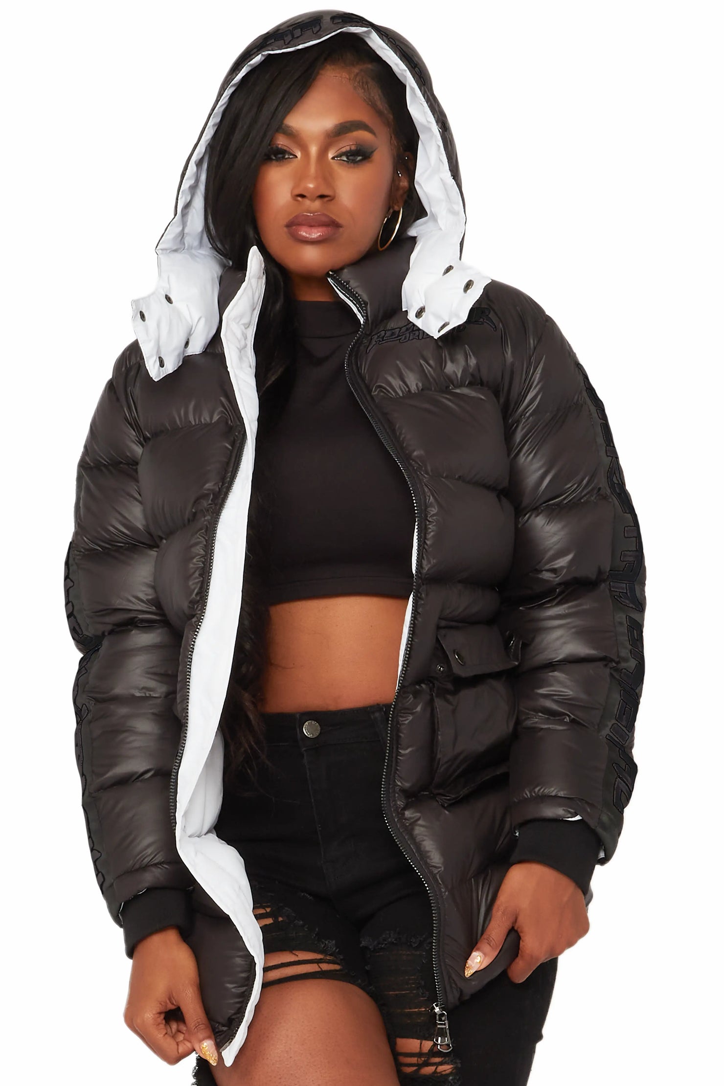 Nikita Black/Black Long Puffer Jacket