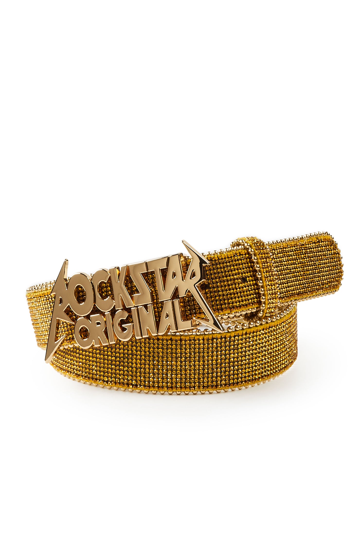 Obrian Rockstar Logo Belt- Yellow