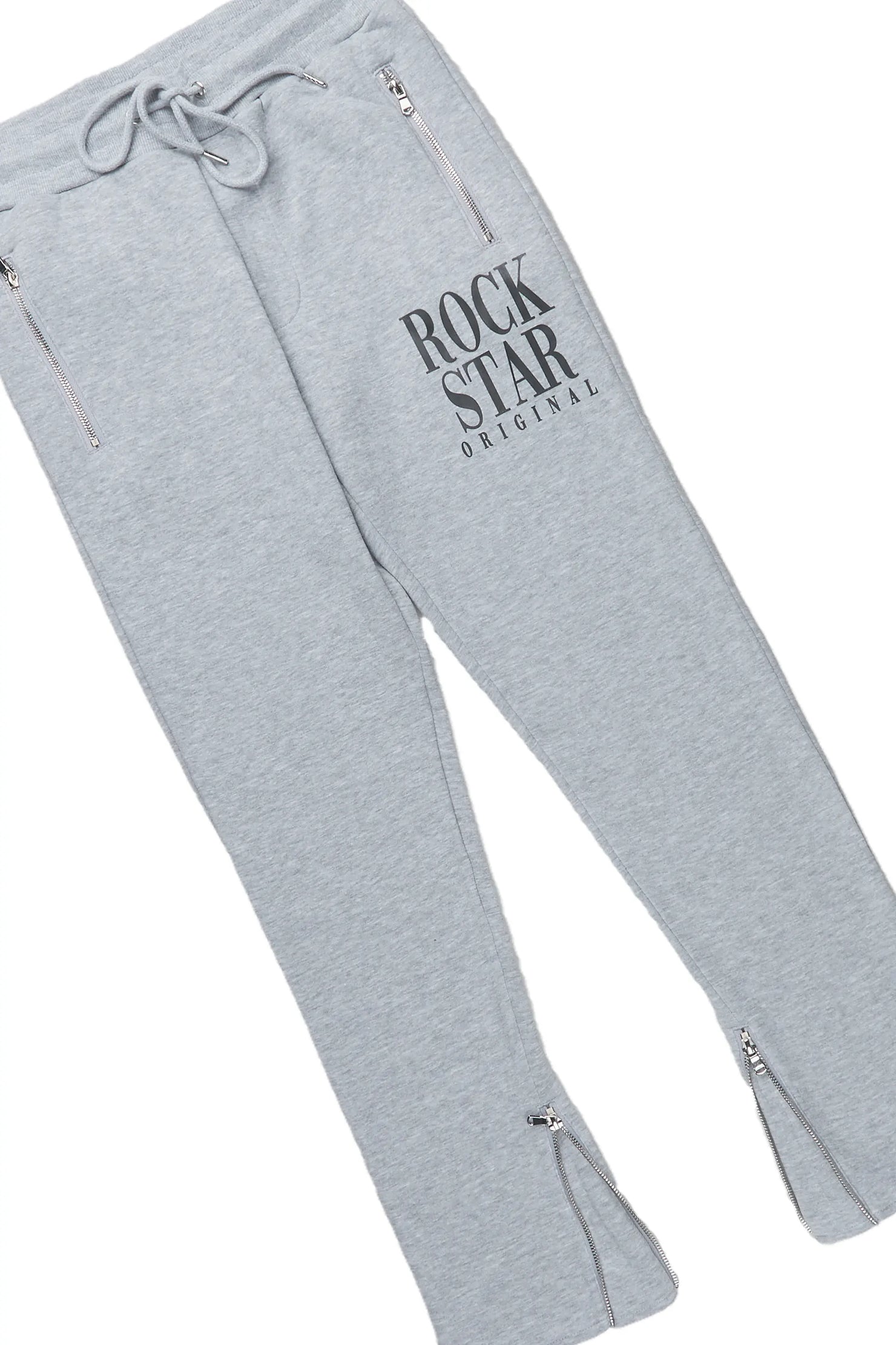Dayte Nite Heather Grey Slim Fit Track Set
