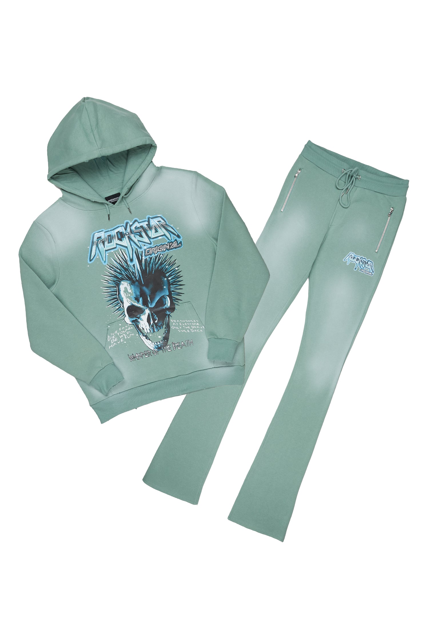 Obern Sage Graphic Hoodie/Stacked Flare Pant Track Set