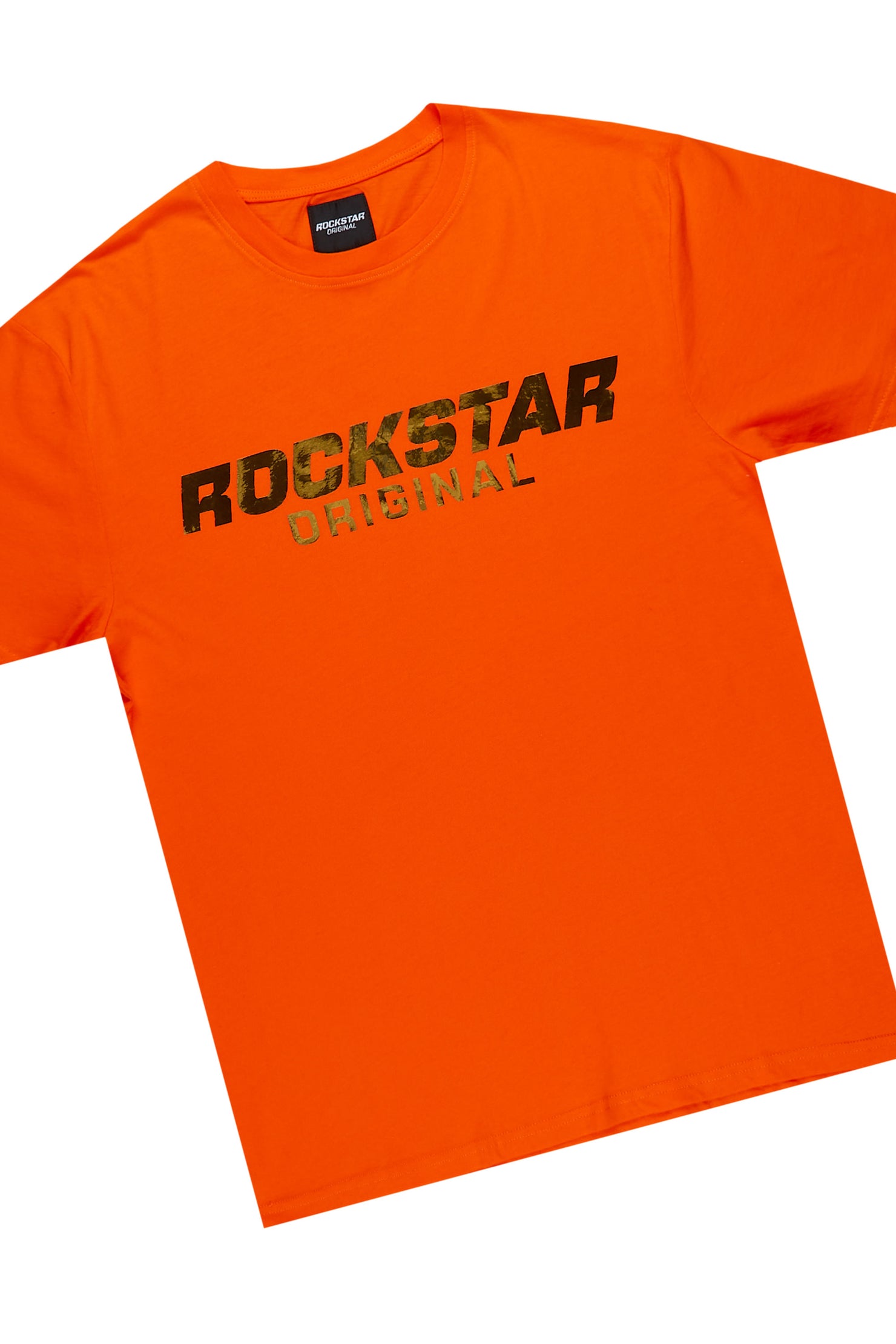 Ochre Orange Graphic T-Shirt Short Set