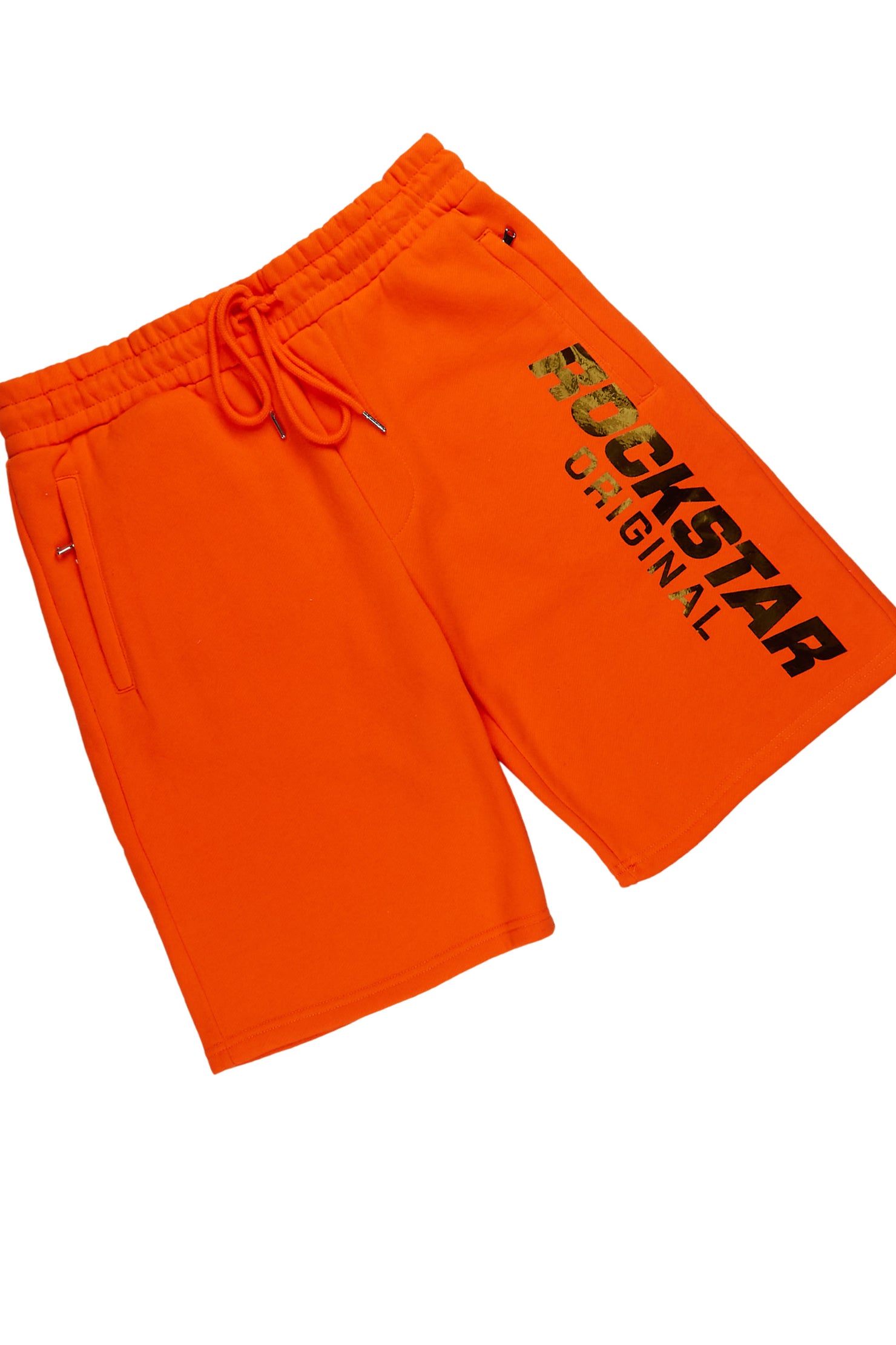 Ochre Orange Graphic T-Shirt Short Set