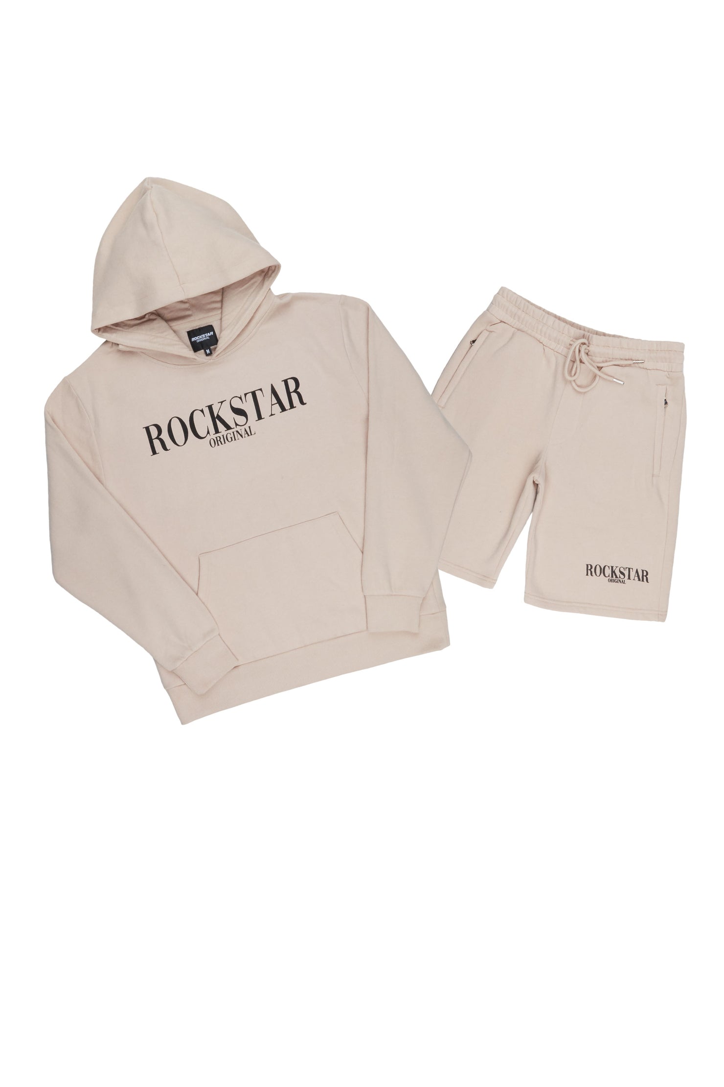 Octavio Taupe Hoodie Short Set