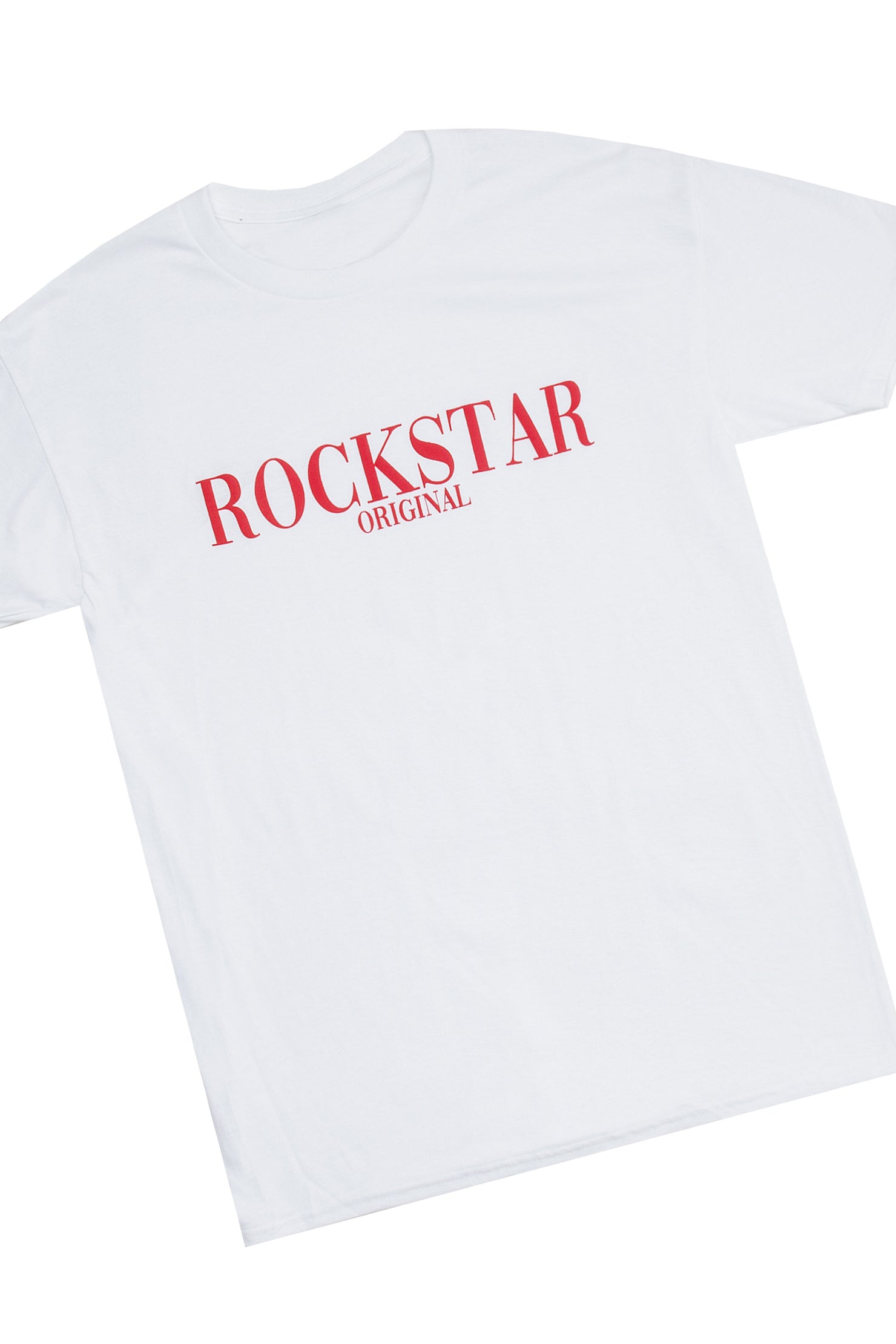 Octavio White/Red Basic T-Shirt Short Set