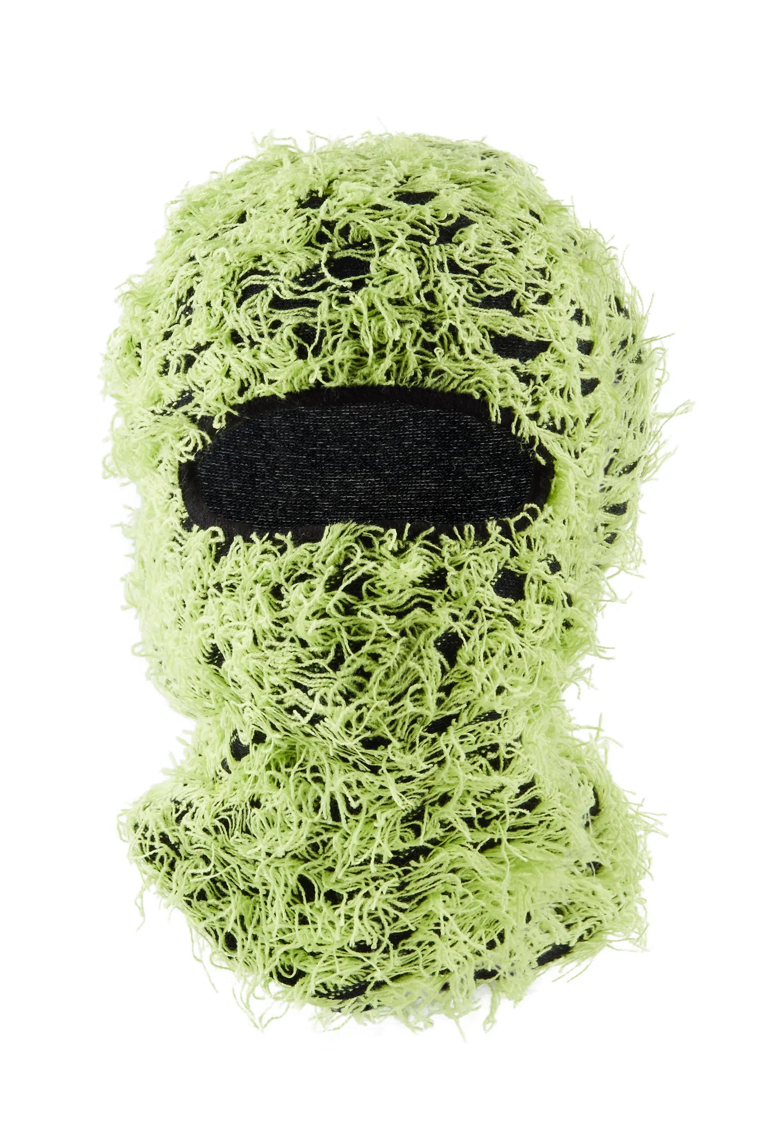 Otto Lime Green Fuzzy Ski Mask