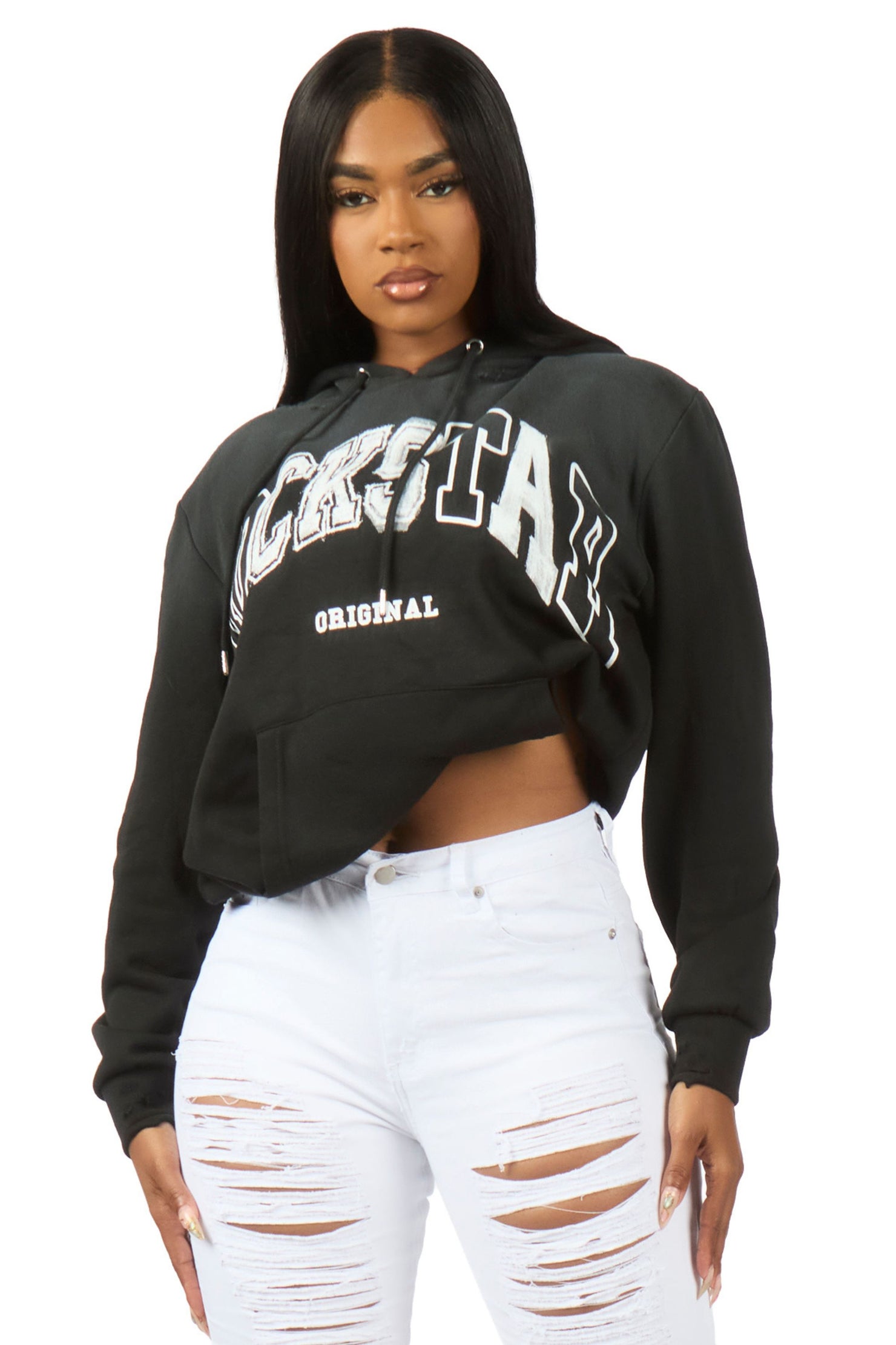 Danikia Black Graphic Hoodie