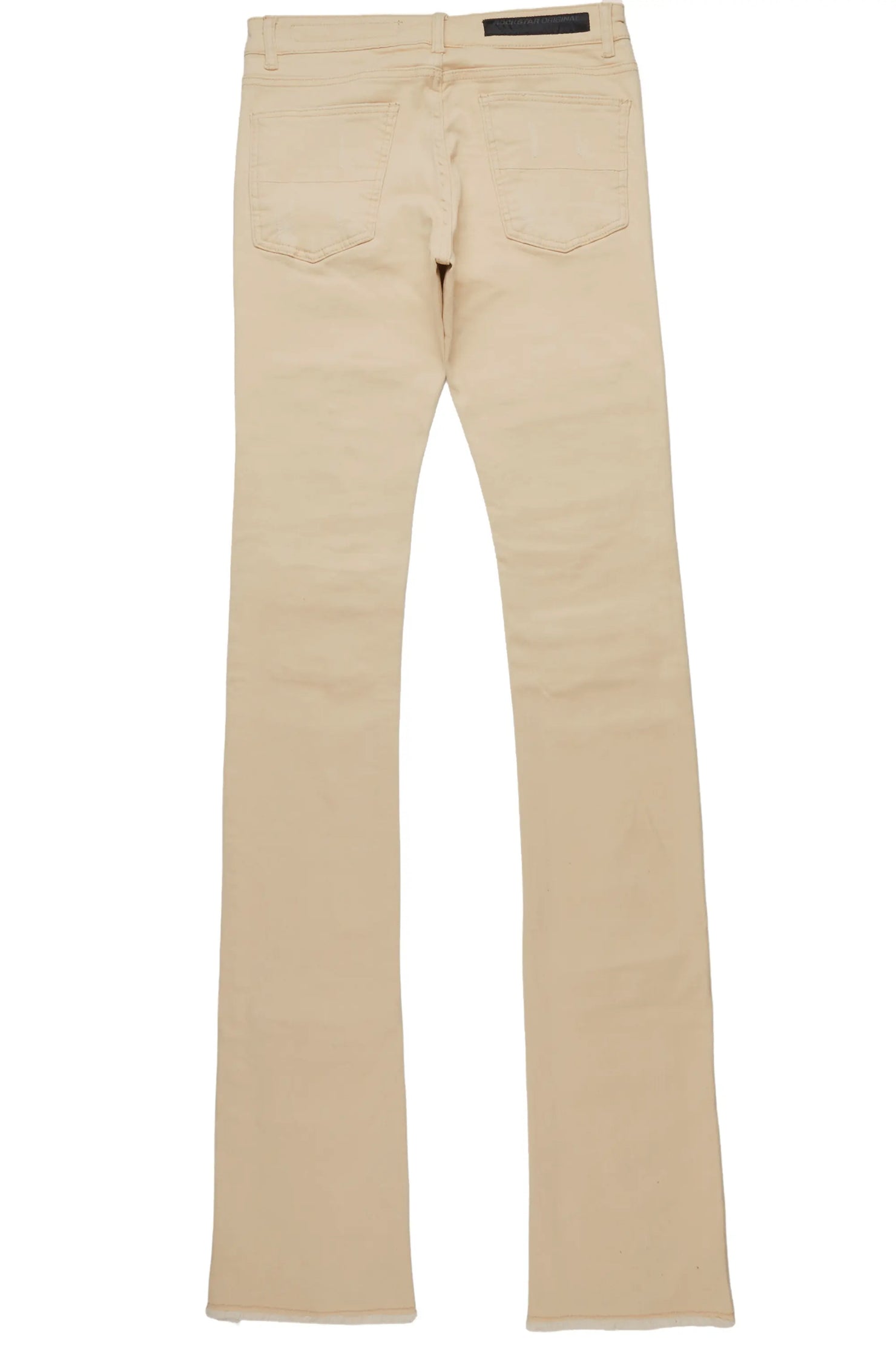 Petrus Beige Super Stacked Flare Jean