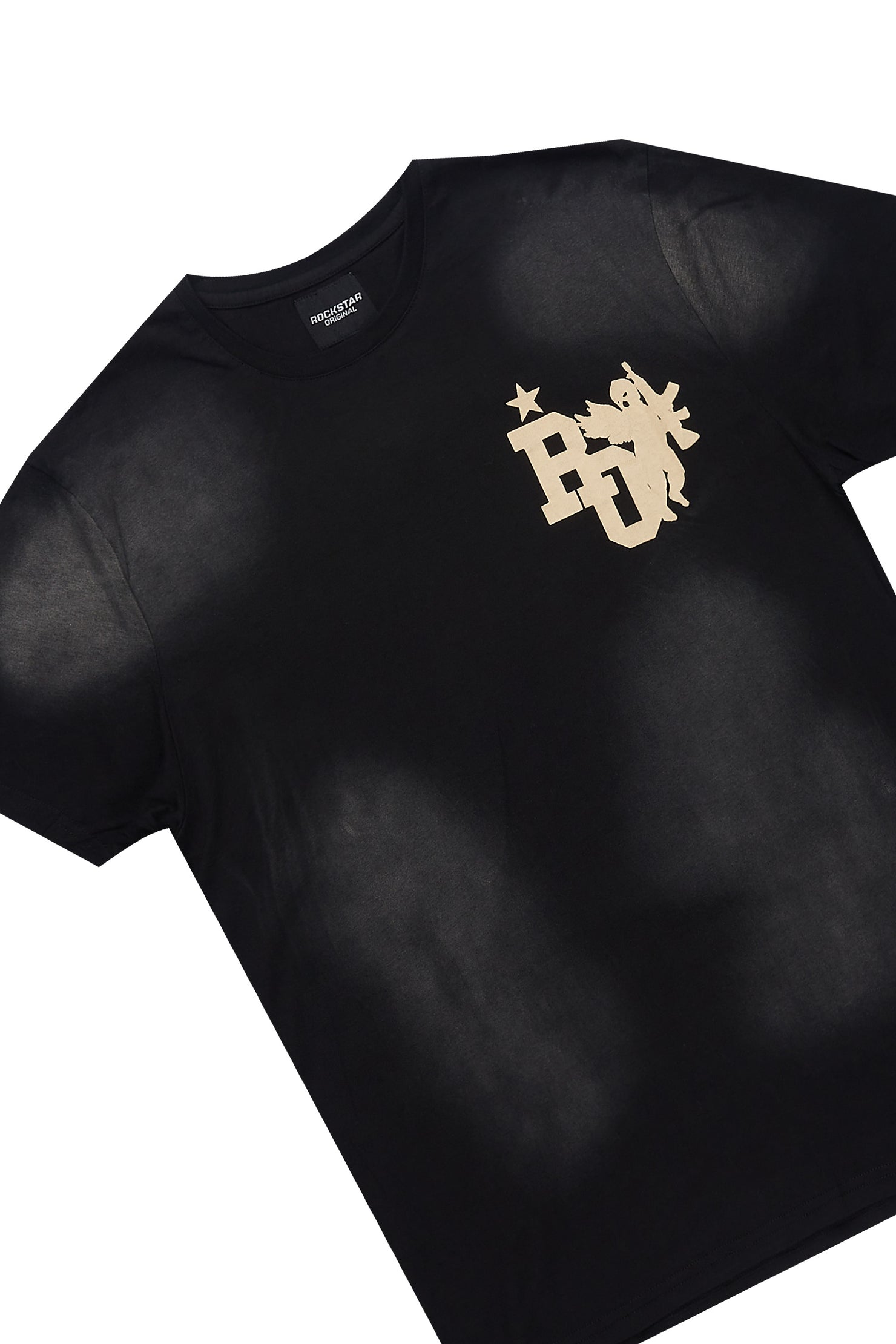 Plutix Black Graphic T-Shirt Short Set