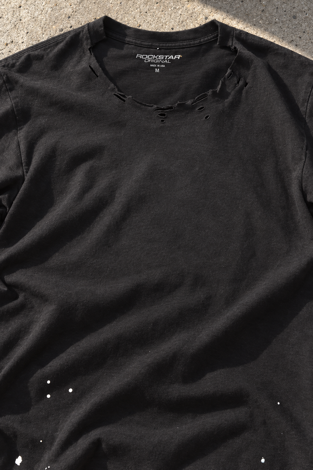 Polver Black Distressed T-Shirt