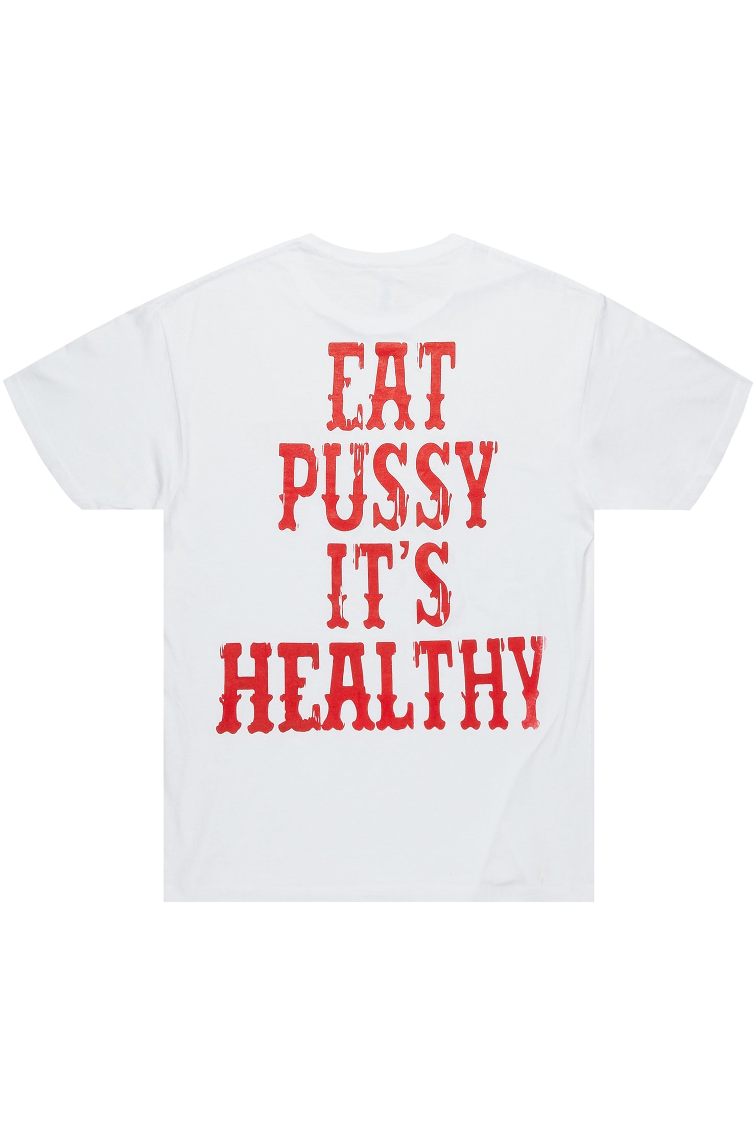 Alayna White/Red Oversized Tee