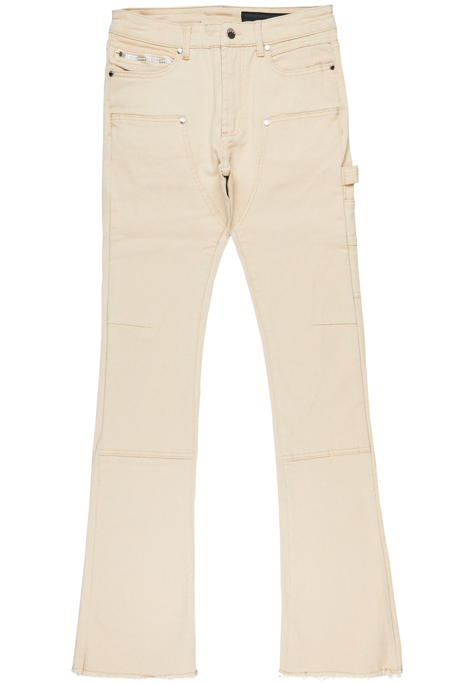Quartz Beige Stacked Flare Jean
