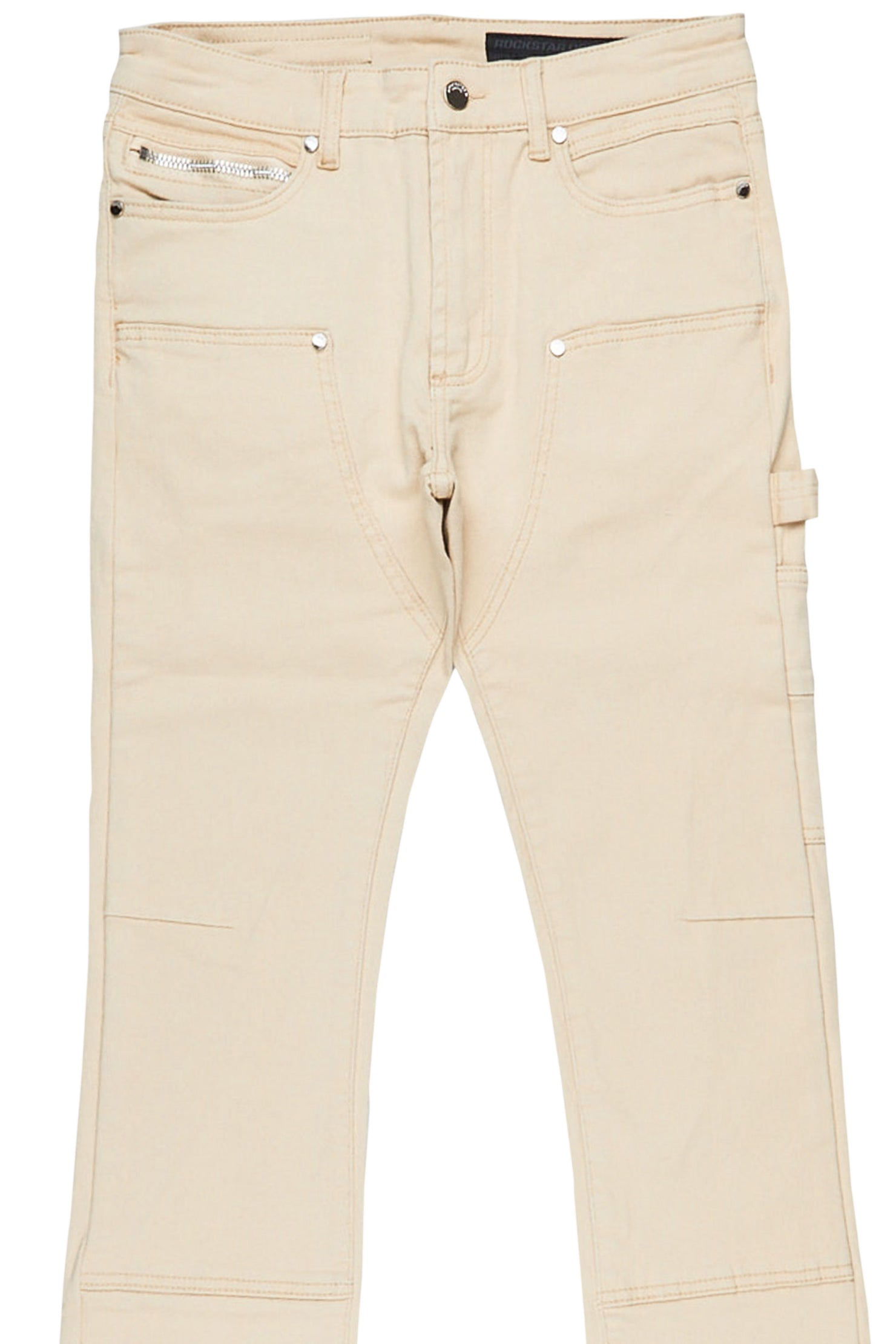 Quartz Beige Stacked Flare Jean