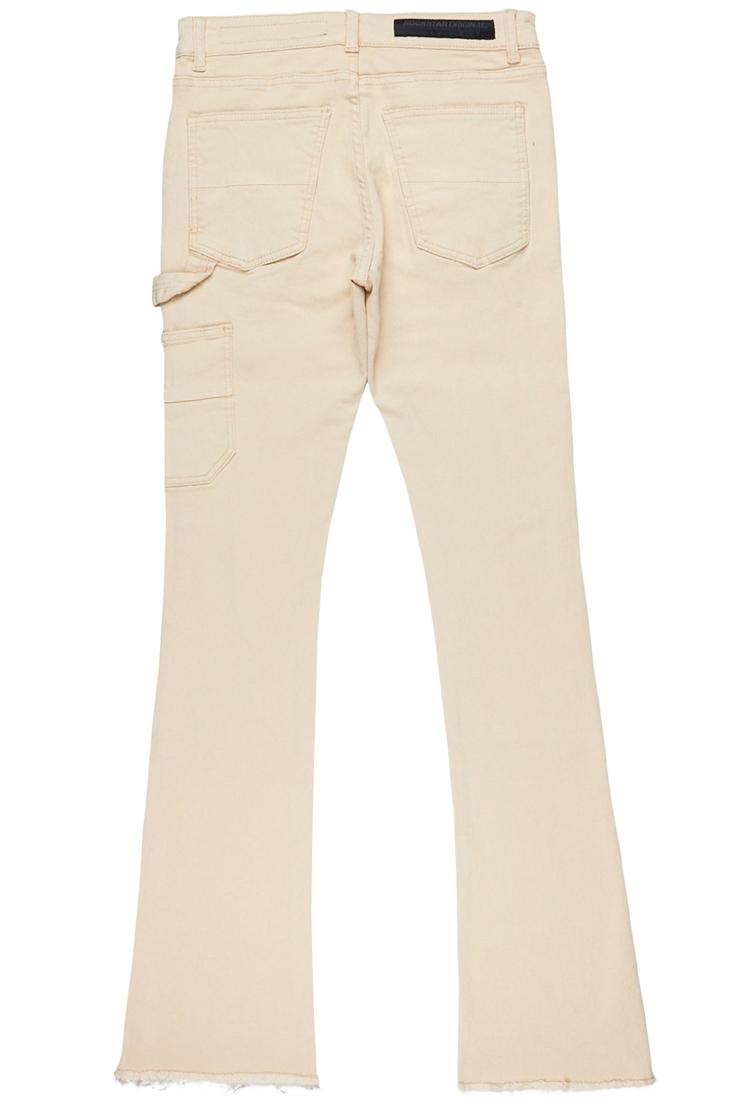 Quartz Beige Stacked Flare Jean